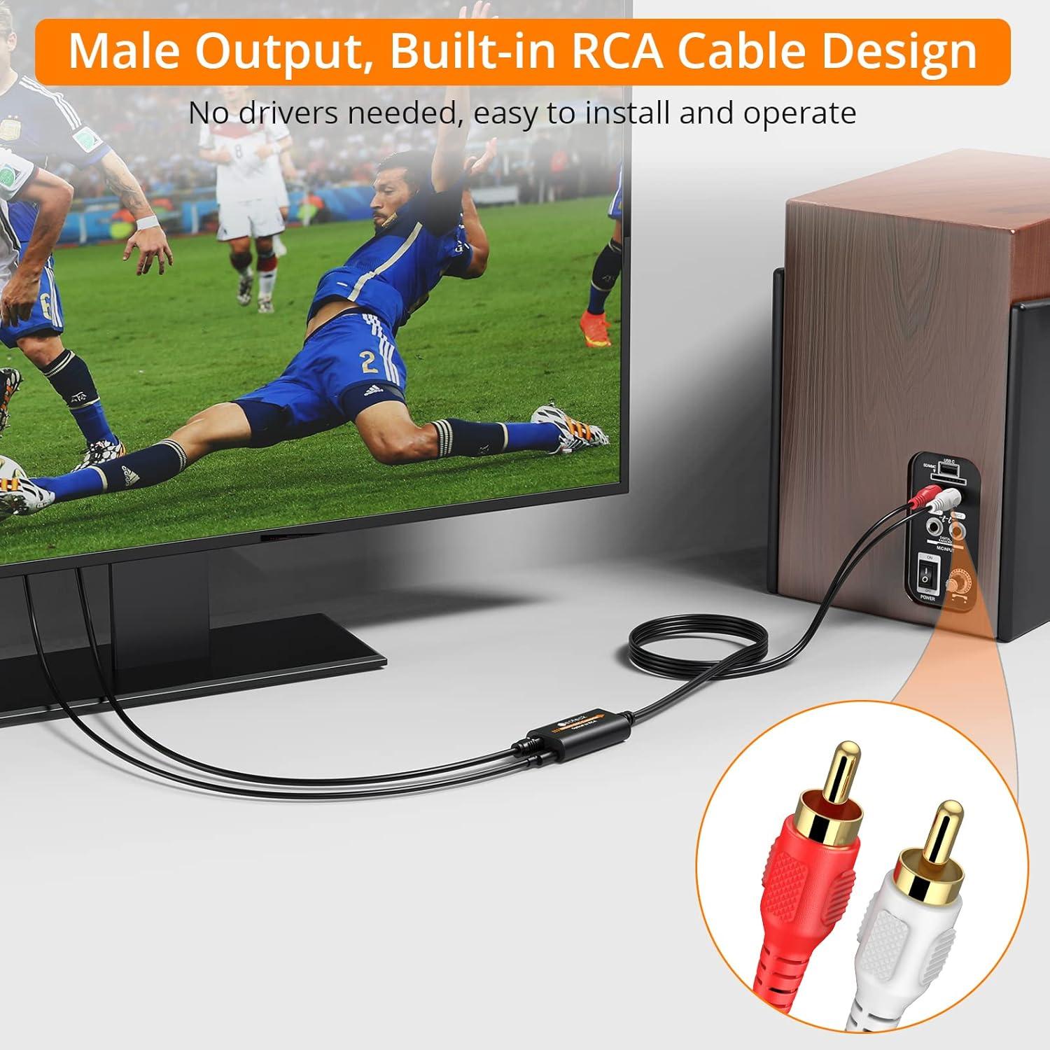 Convertidor DAC Neoteck 192kHz Óptico a RCA 2.1m Audio