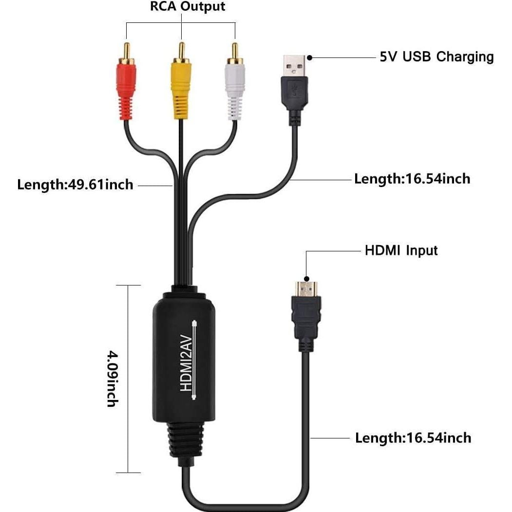 Convertidor HDMI a RCA Enbuer 1080P para TV Stick y PC