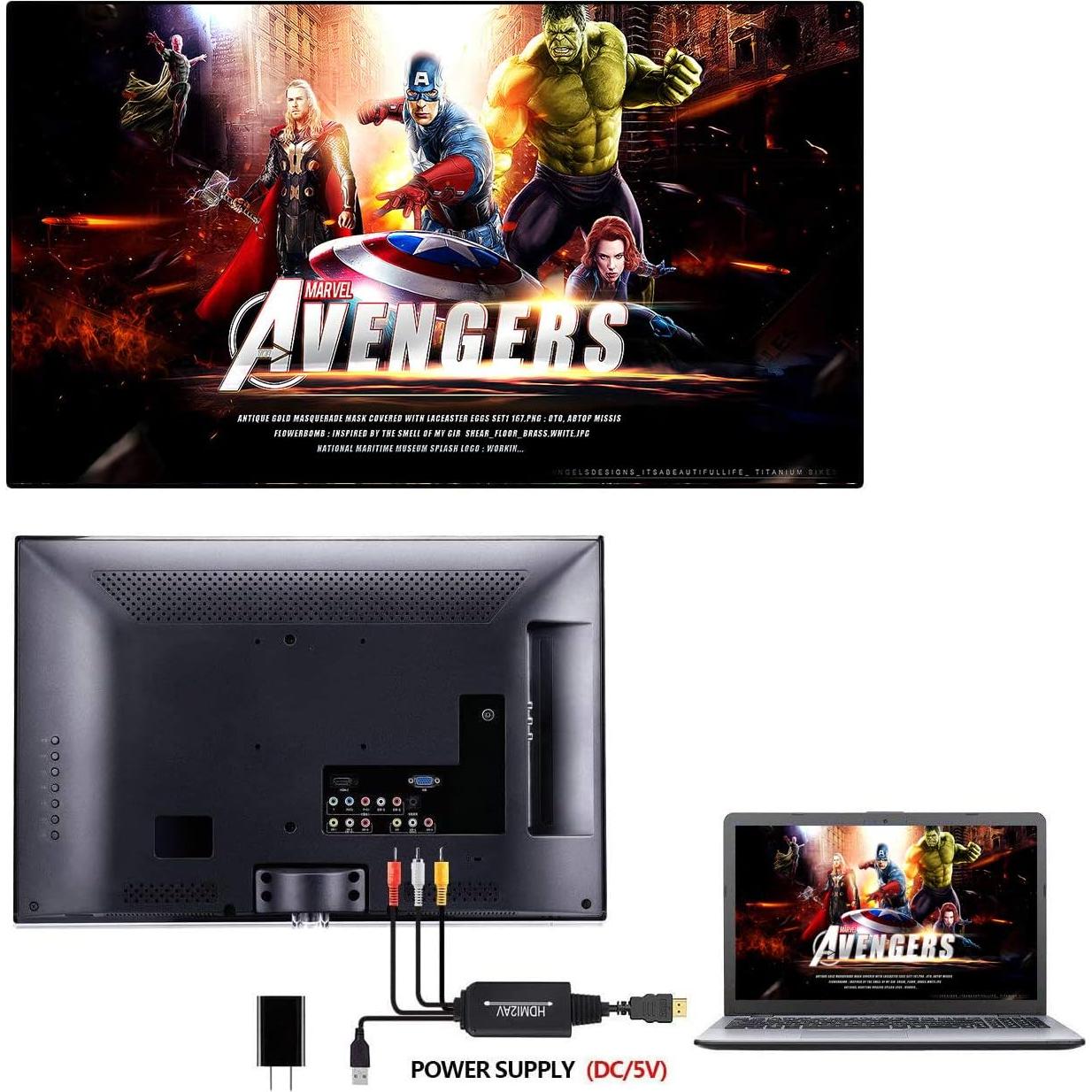 Convertidor HDMI a RCA Enbuer 1080P para TV Stick y PC