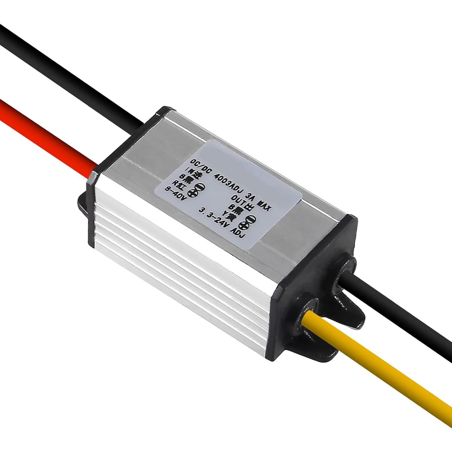 Convertidor DC-DC DORHEA 8-40V a 3-24V 3A a prueba de agua