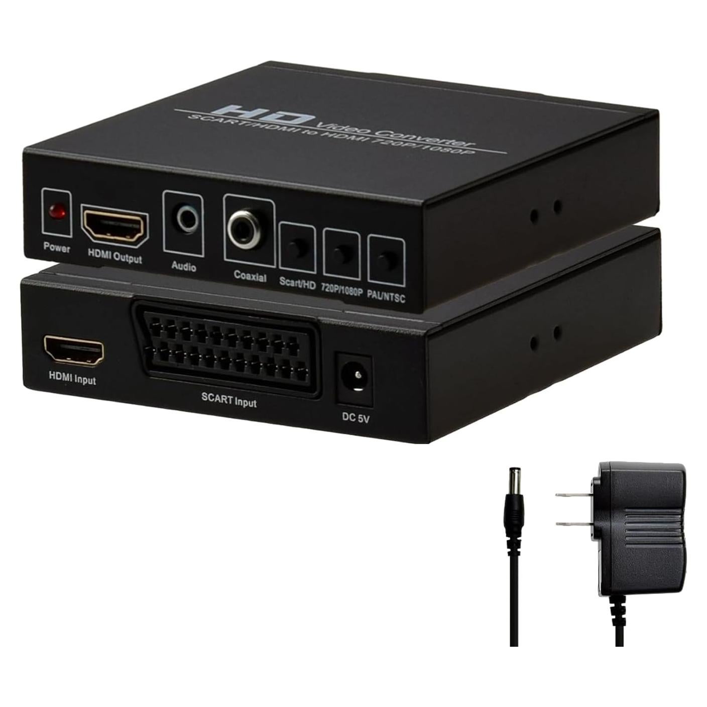 Convertidor de Video SCART a HDMI 1080p Mcbazel con Audio Coaxial