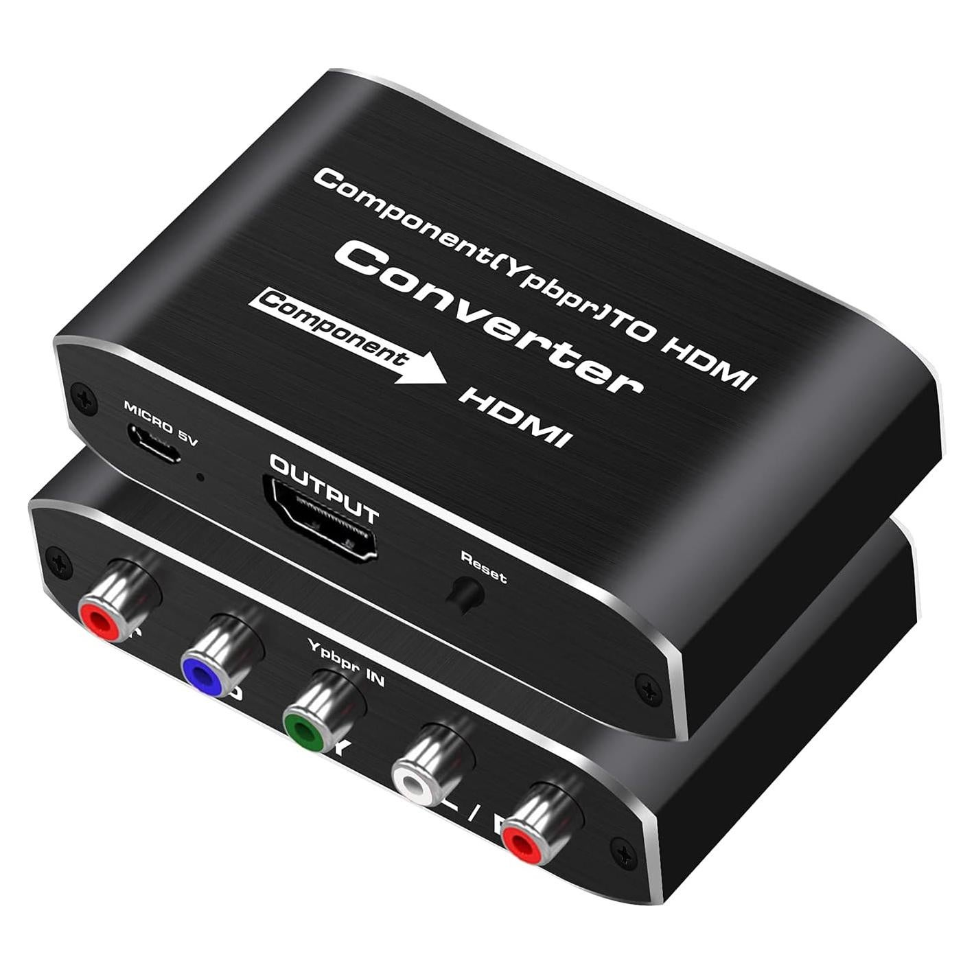 Convertidor YPbPr a HDMI Koopman 1080P 5RCA RGB para DVD y Consolas