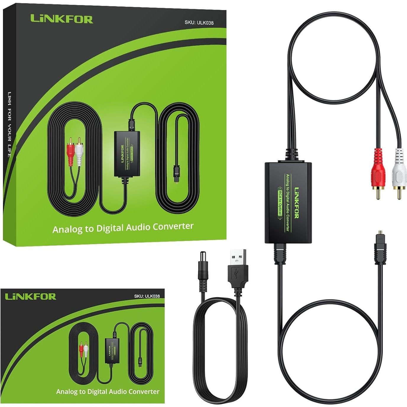 Convertidor de Audio RCA a Digital Toslink SPDIF LiNKFOR