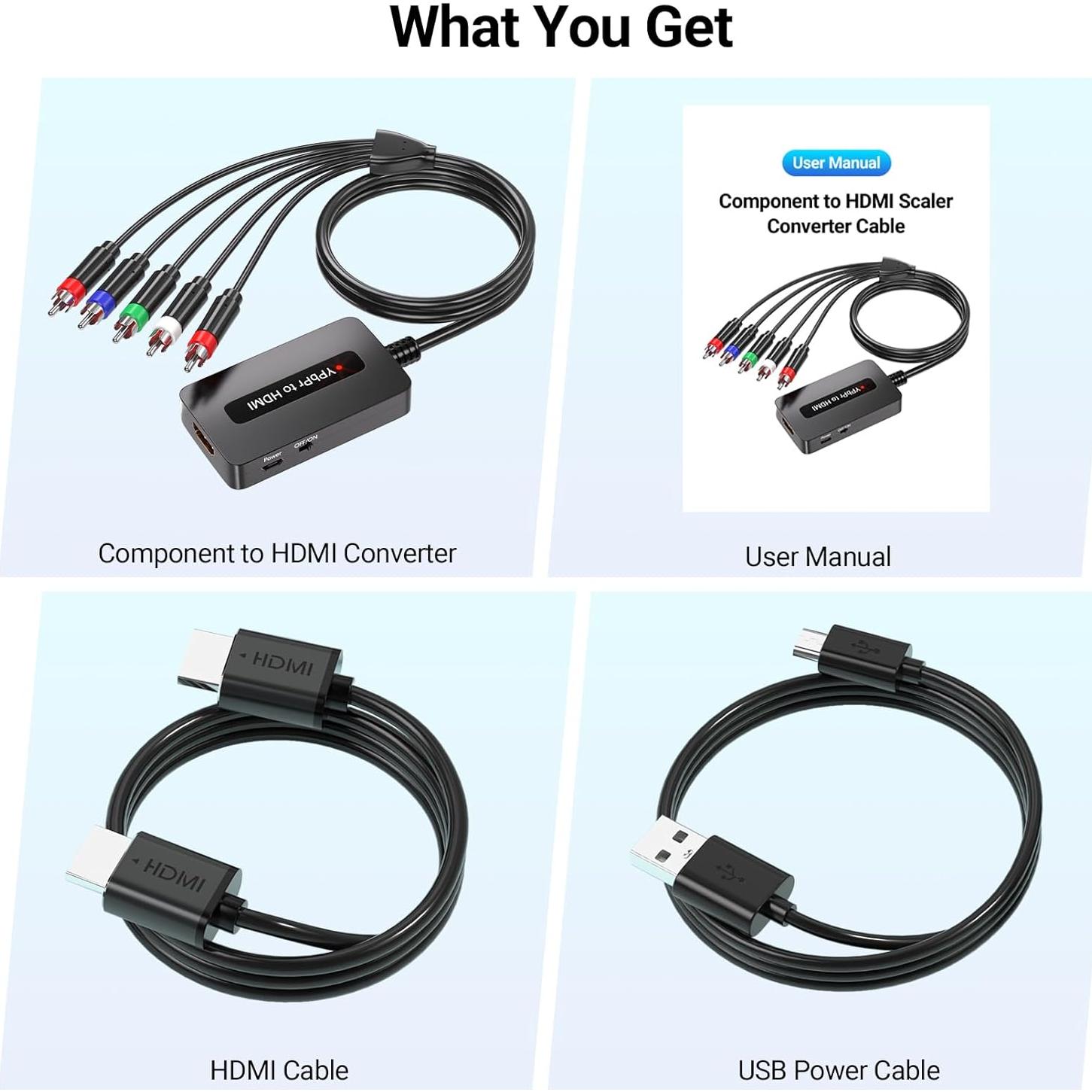 Convertidor de Componente Macho a HDMI 1080P Meng Meng