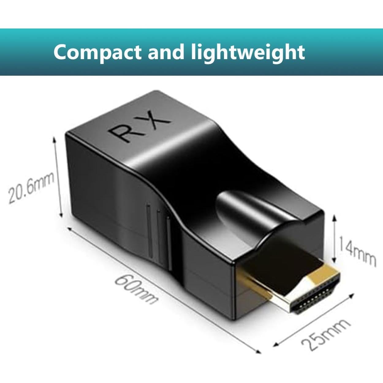 Extensor HDMI a RJ45 4K Znoogrn, 30m, 1080P, sin configuración