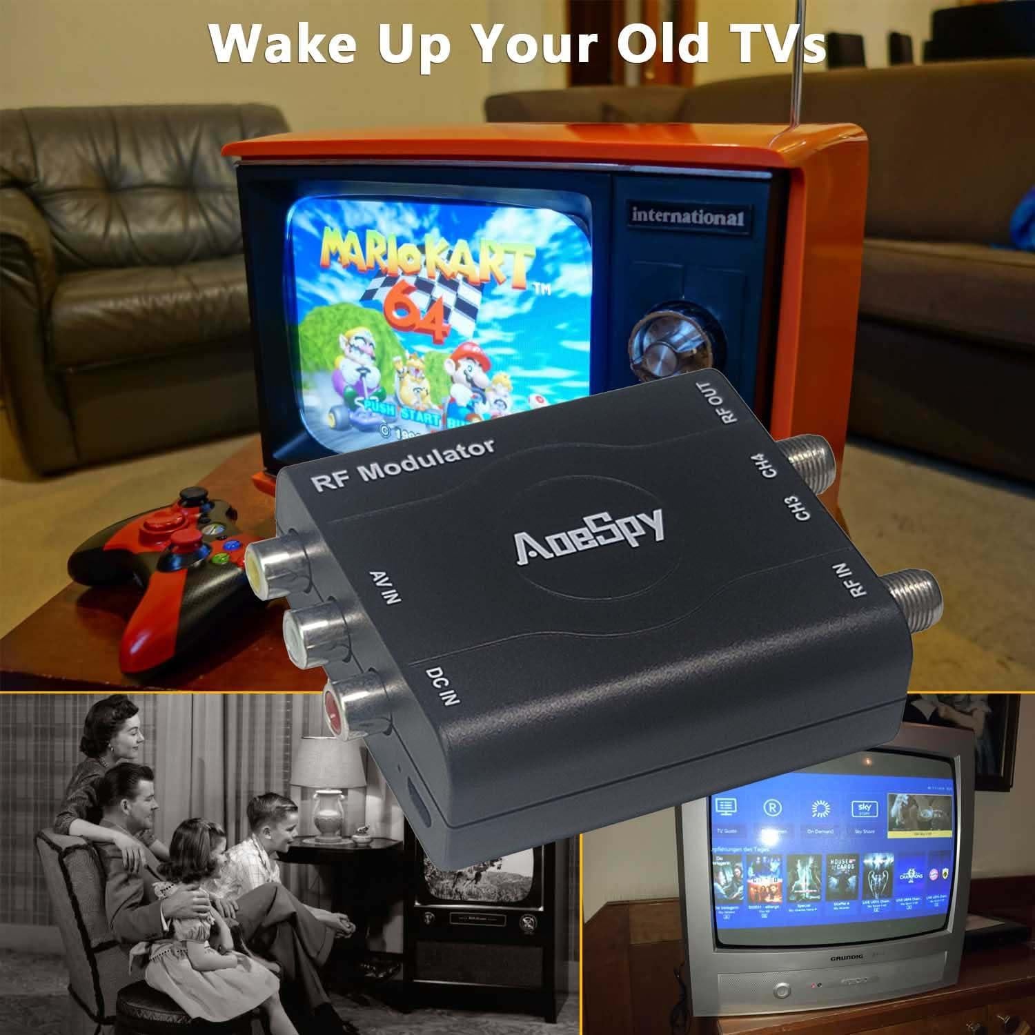 Modulador Coaxial RCA AoeSpy RF61M01B para TV NTSC