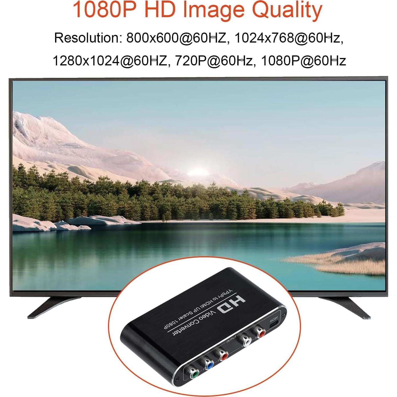 Convertidor YPbPr a HDMI Anber-Tech YPB200A con Escalado