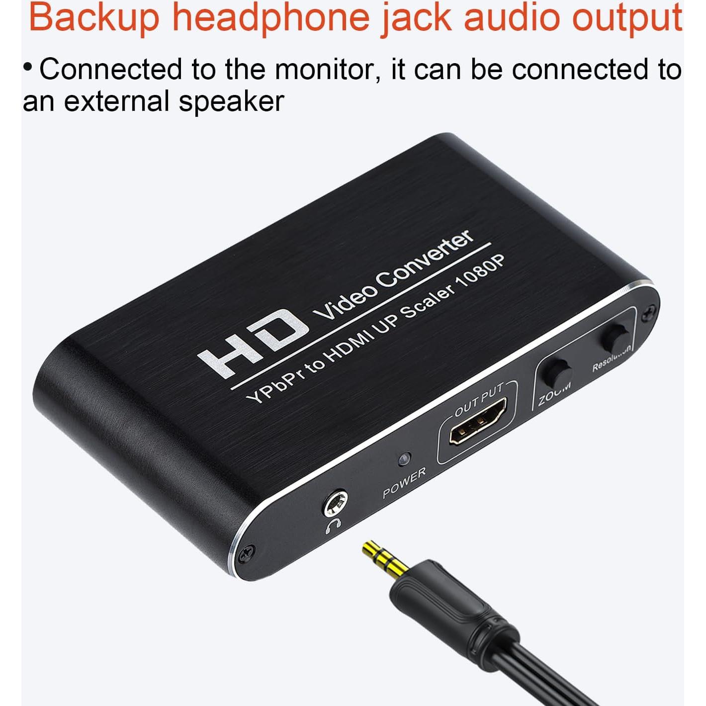 Convertidor YPbPr a HDMI Anber-Tech YPB200A con Escalado