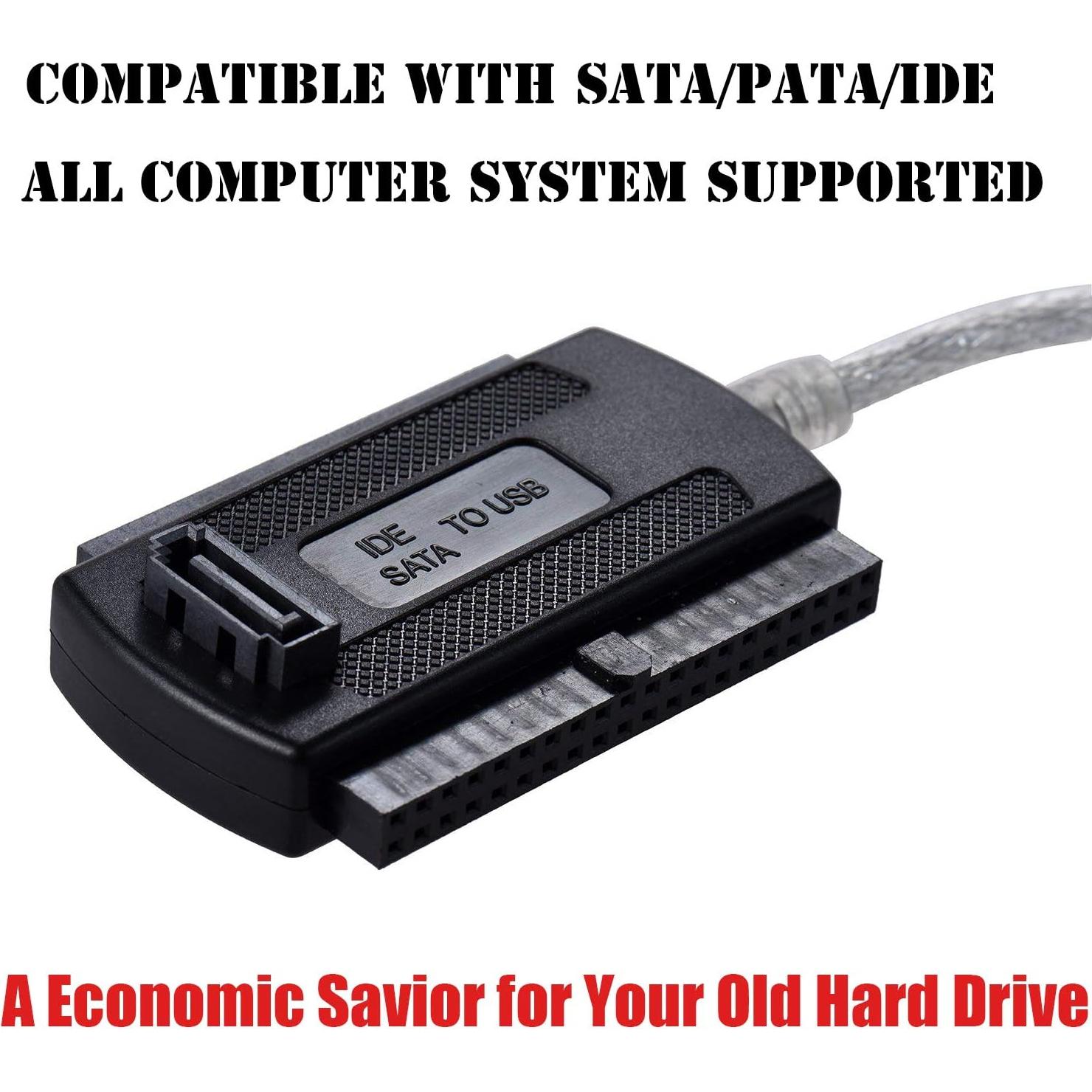 Adaptador Warmstor SATA/PATA/IDE a USB 2.0 para HDD/SSD 2.5"/3.5"