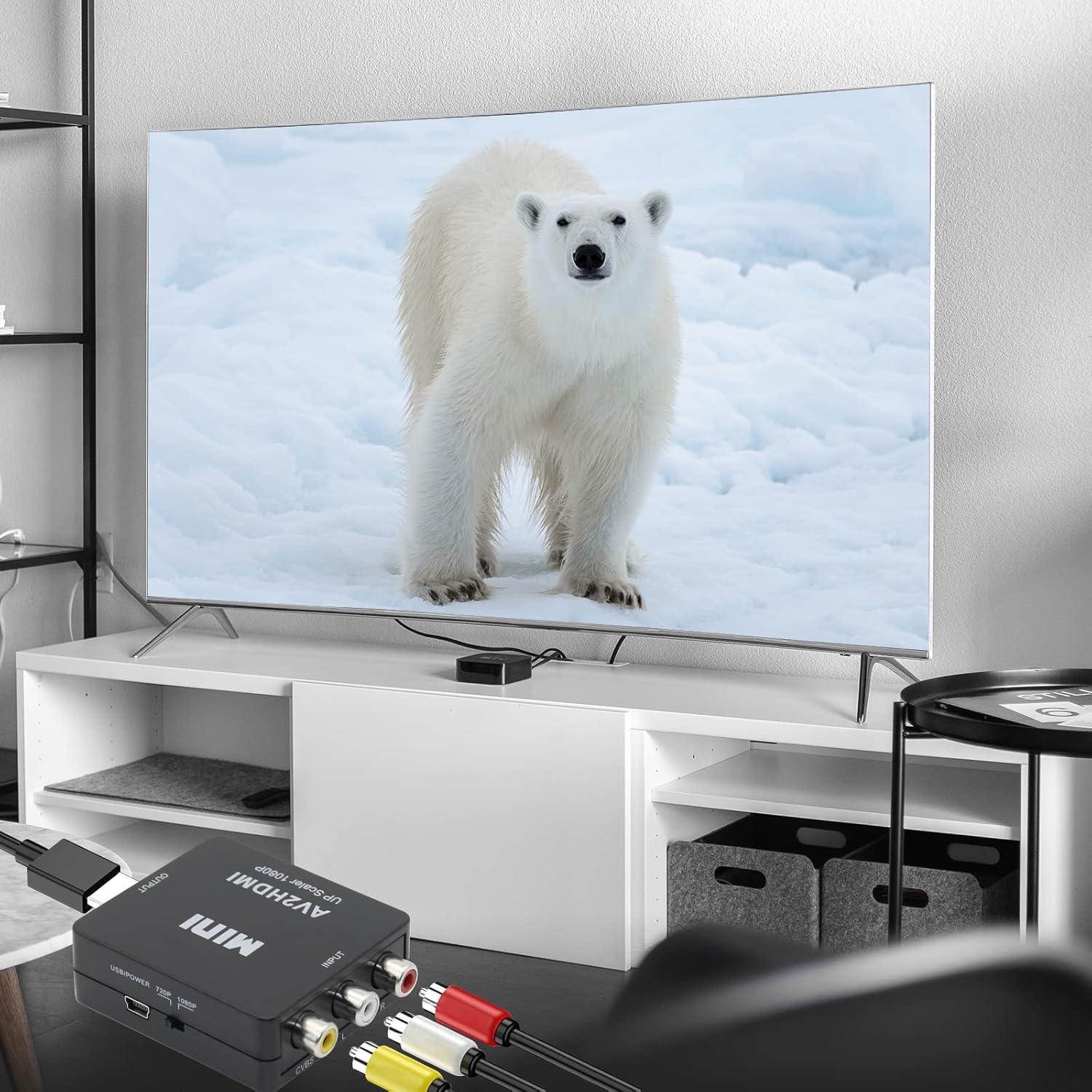 Convertidor RCA a HDMI Sorthol 1080P AV a HDMI Plug and Play