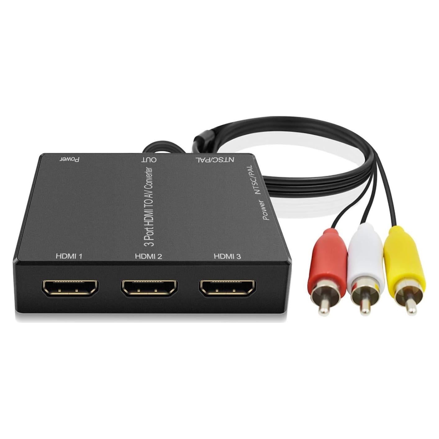 Convertidor HDMI a RCA Dingsun 3 Puertos AV 1080p