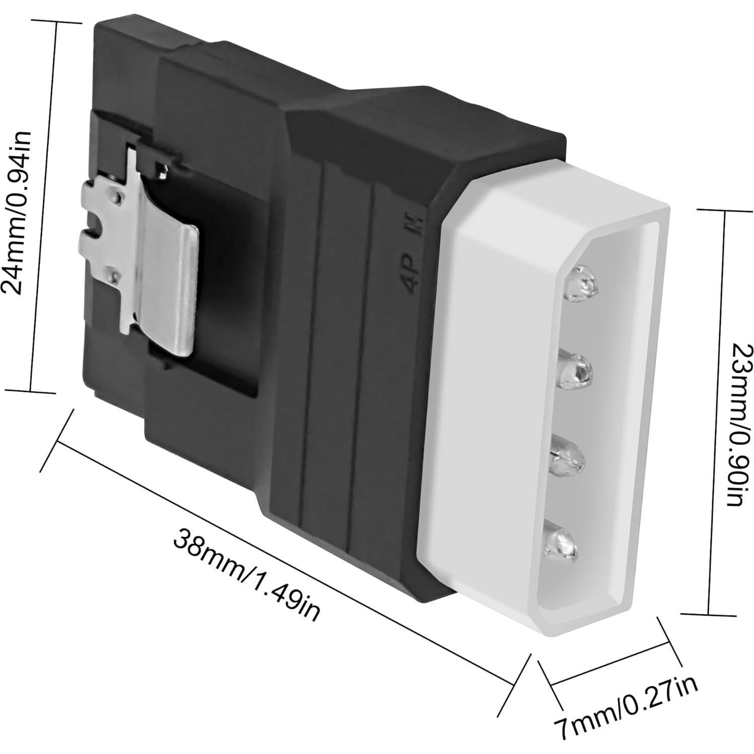 Adaptador de Poder IDE a SATA 4 Pines a 15 Pines - 2PCS