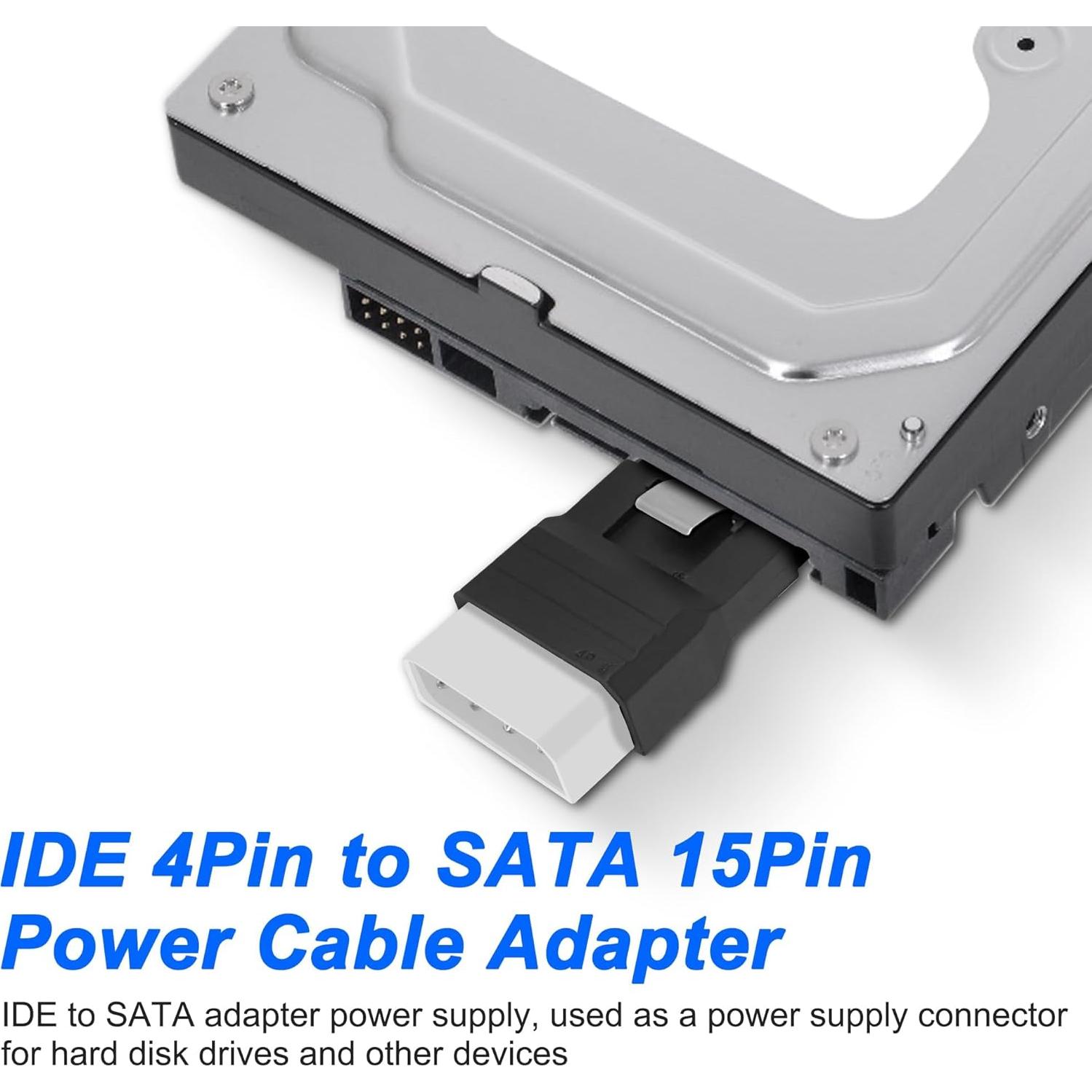 Adaptador de Poder IDE a SATA 4 Pines a 15 Pines - 2PCS