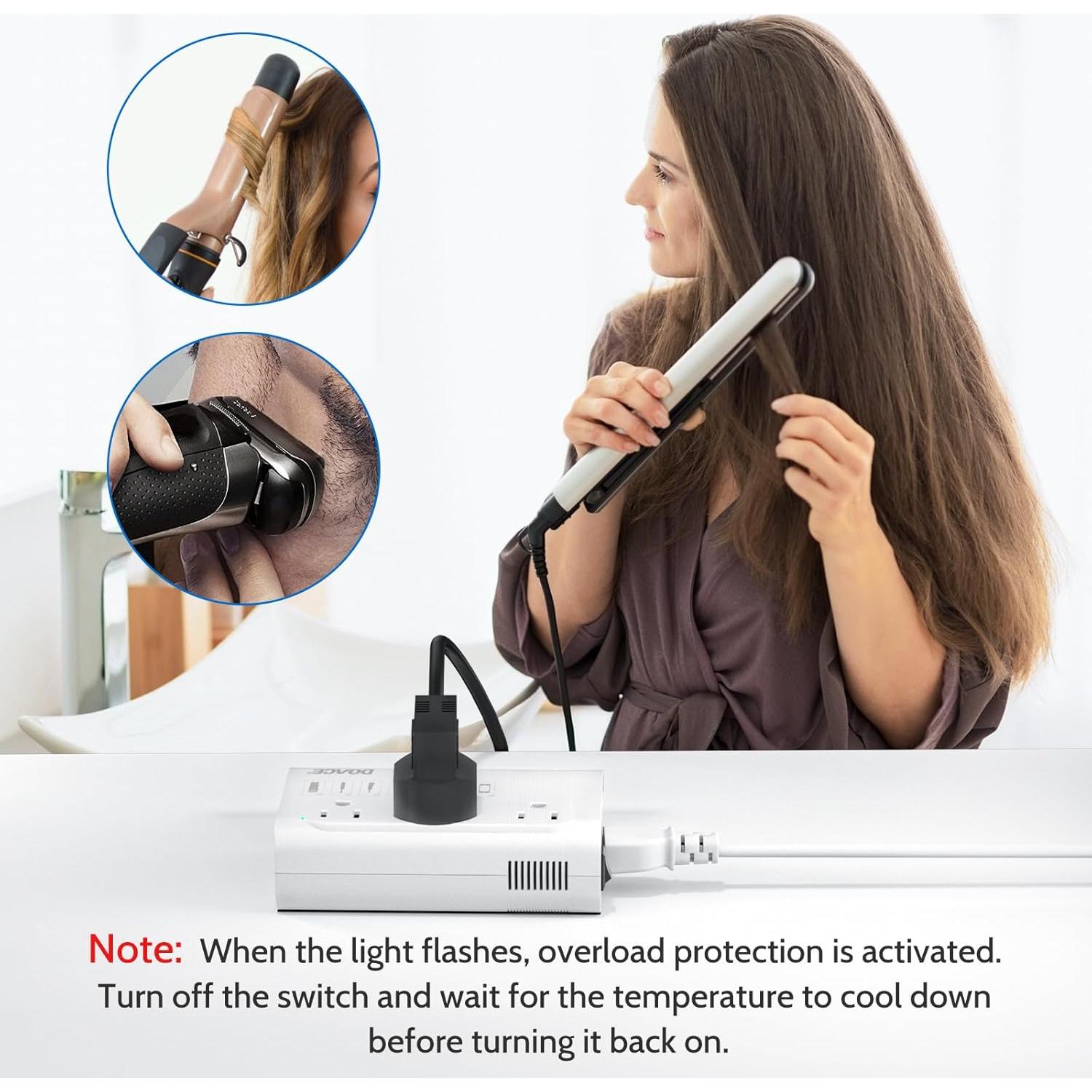 Convertidor de Voltaje DOACE 220V a 110V 350W para Viajes