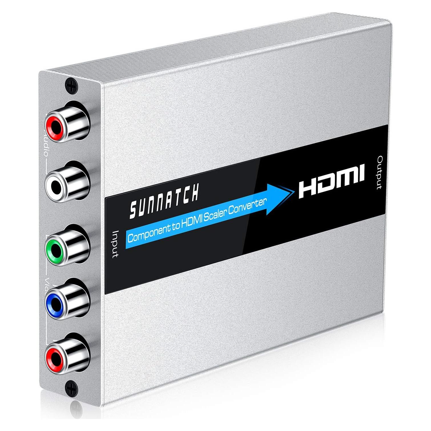 Convertidor de Componente a HDMI SUNNATCH con Escalado
