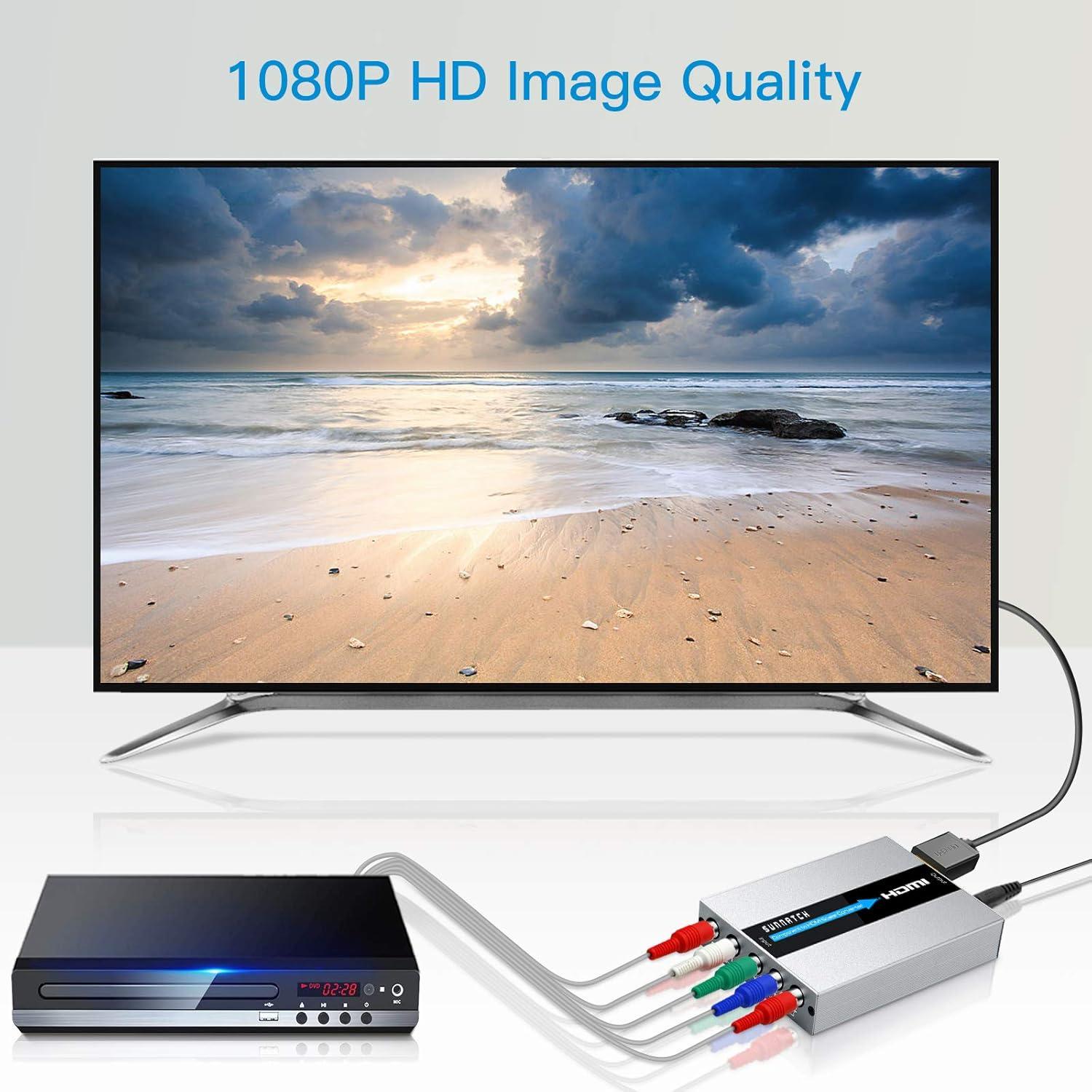 Convertidor de Componente a HDMI SUNNATCH con Escalado