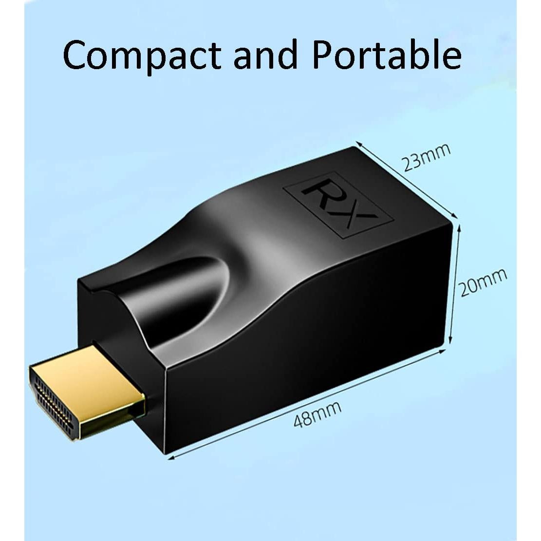 Extensor HDMI sobre Cat5e/6 MVBOONE 30m 4K HD 1080p Negro
