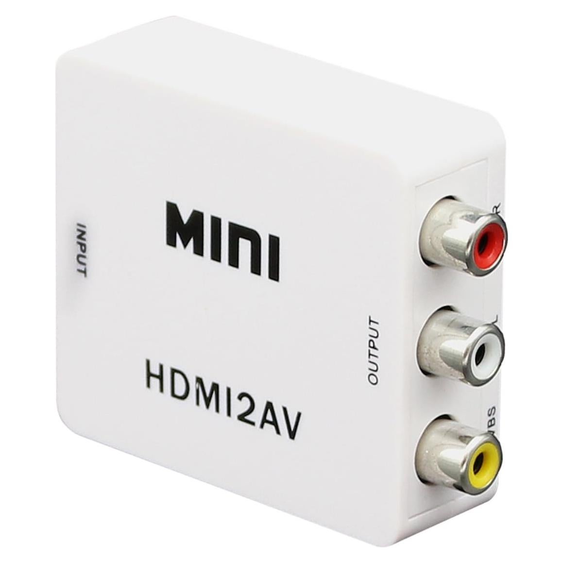 Adaptador HDMI a AV RCA HDSUNWSTD 1080P Mini Soporte PAL/NTSC