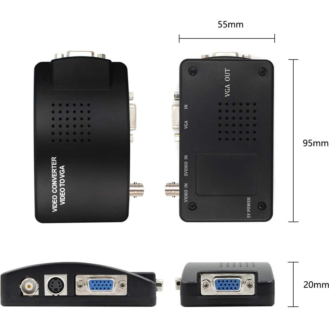 Convertidor de Video BNC a VGA HDSUNWSTD 1920x1080 Portátil