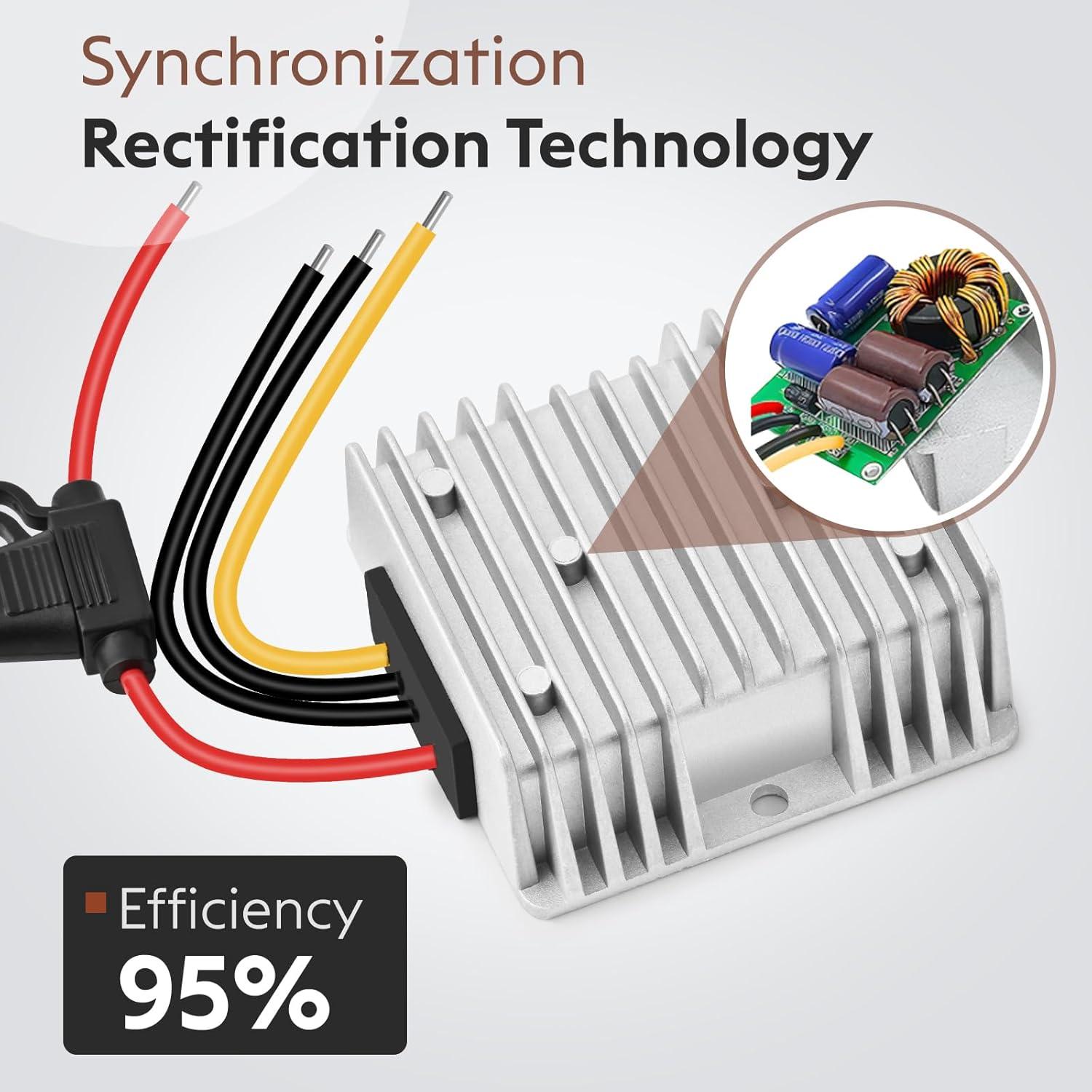 Convertidor DC 12V 20A 240W JRBLVL a prueba de agua