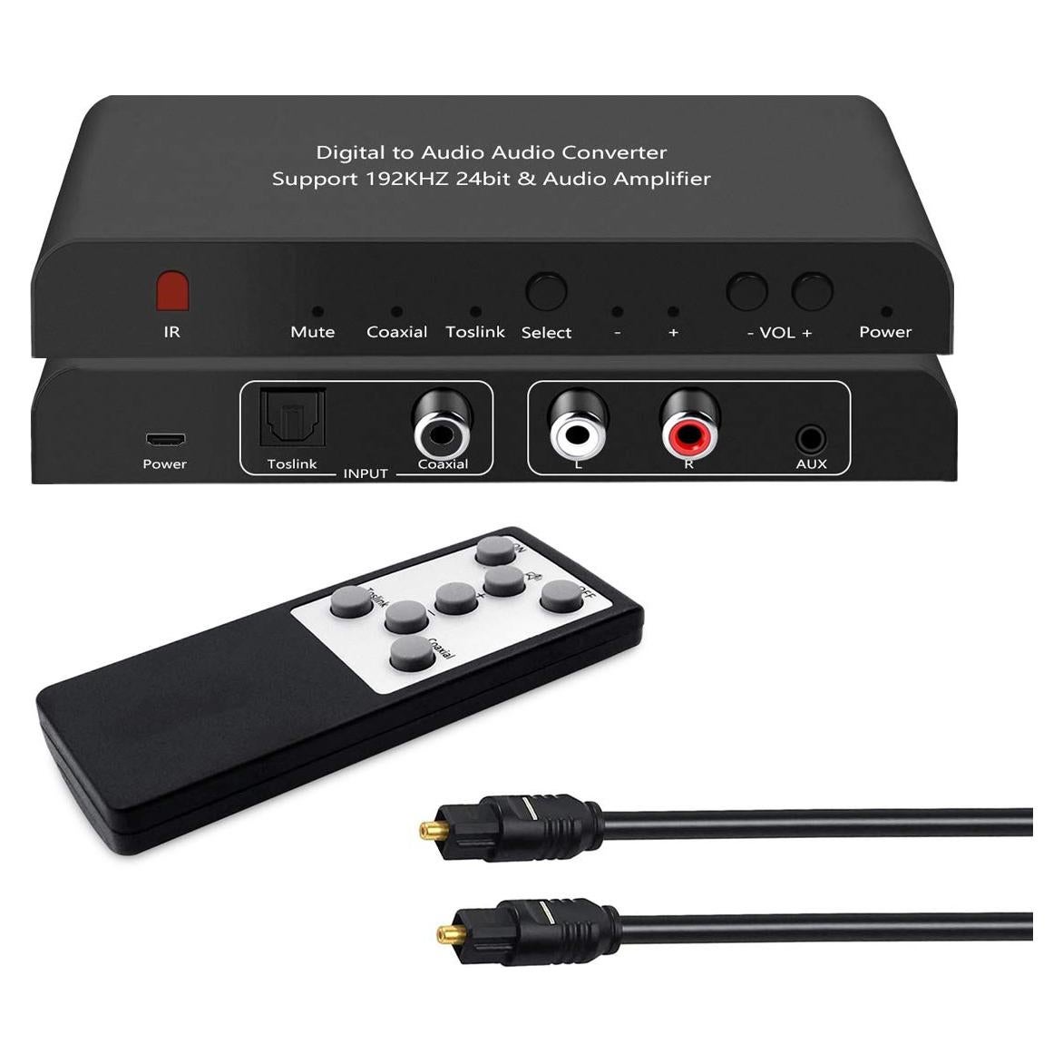 Convertidor de Audio Digital a Analógico Oneme 192KHz con Control Remoto