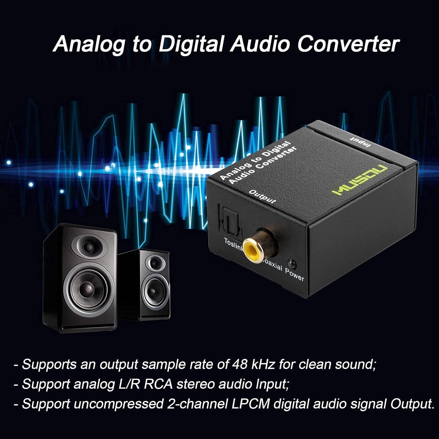 Convertidor RCA a Digital Musou MU-J05 Óptico y Coaxial