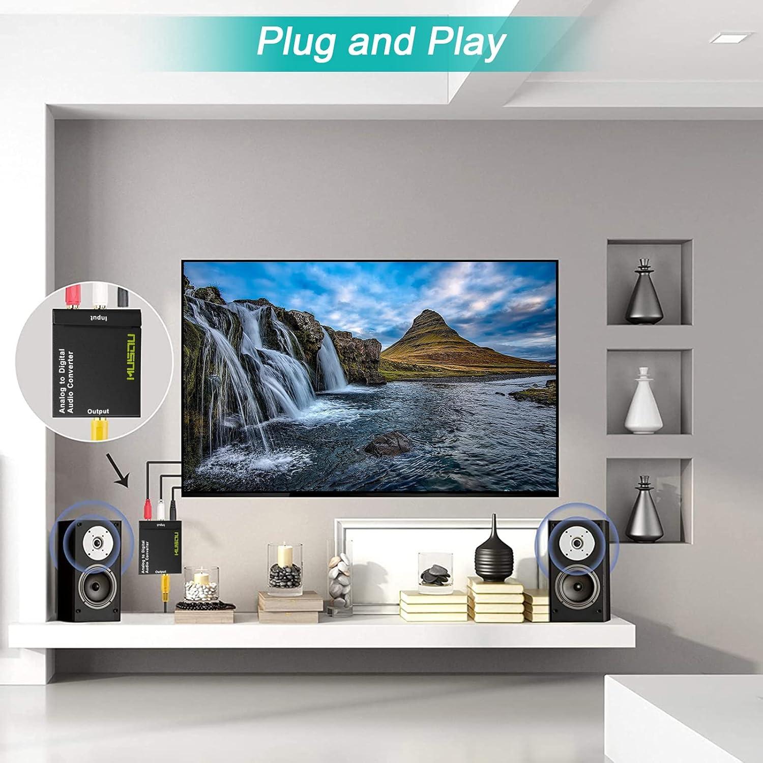 Convertidor RCA a Digital Musou MU-J05 Óptico y Coaxial