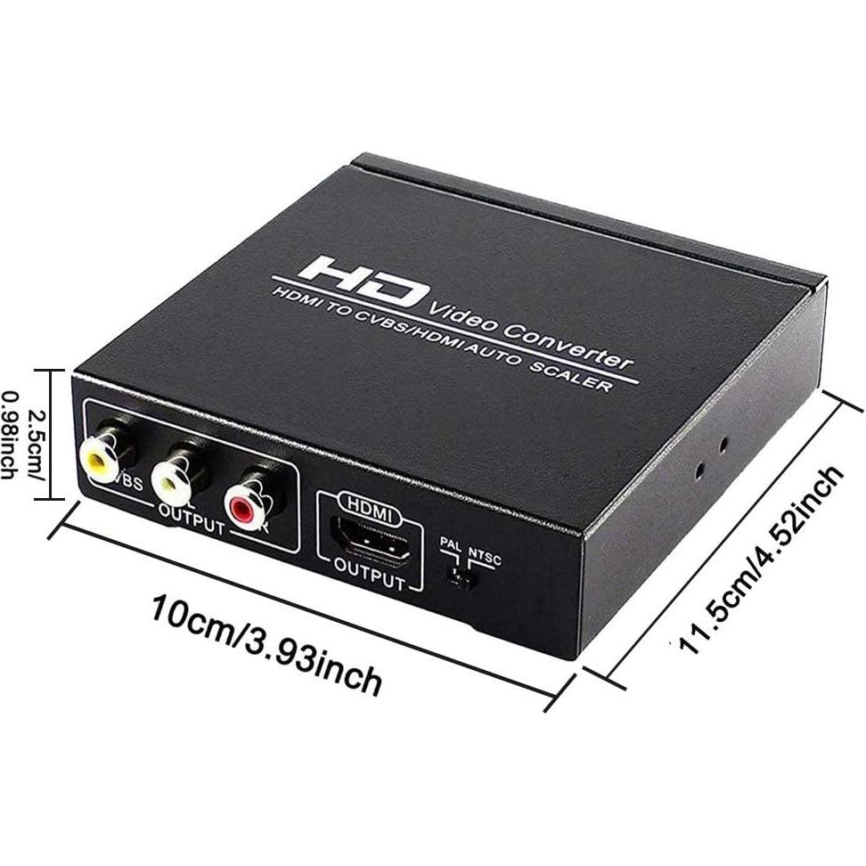 Adaptador HDMI a RCA y AV ENBUER 1080P, Soporta NTSC/PAL