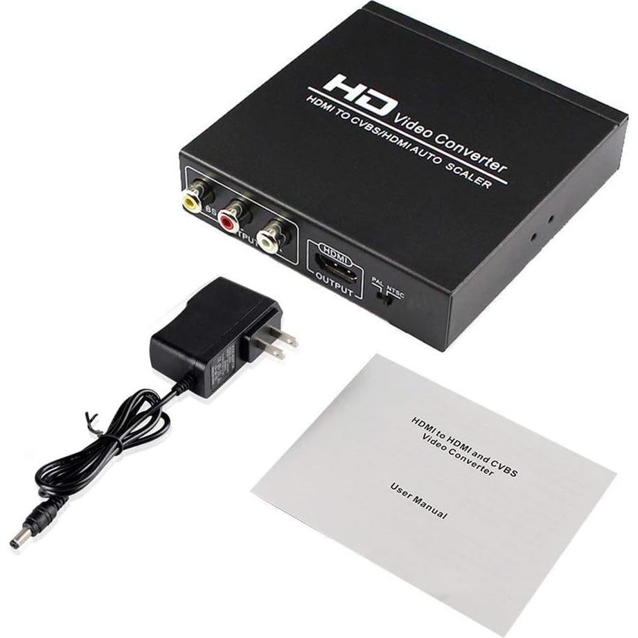 Adaptador HDMI a RCA y AV ENBUER 1080P, Soporta NTSC/PAL