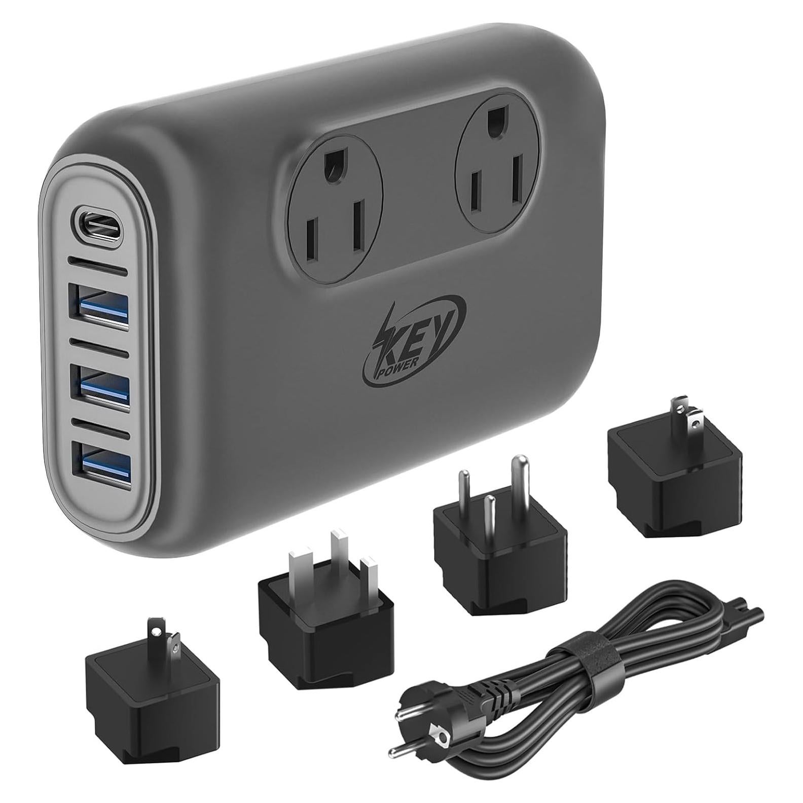 Convertidor de Voltaje 220V a 110V Key Power 230W USB-C