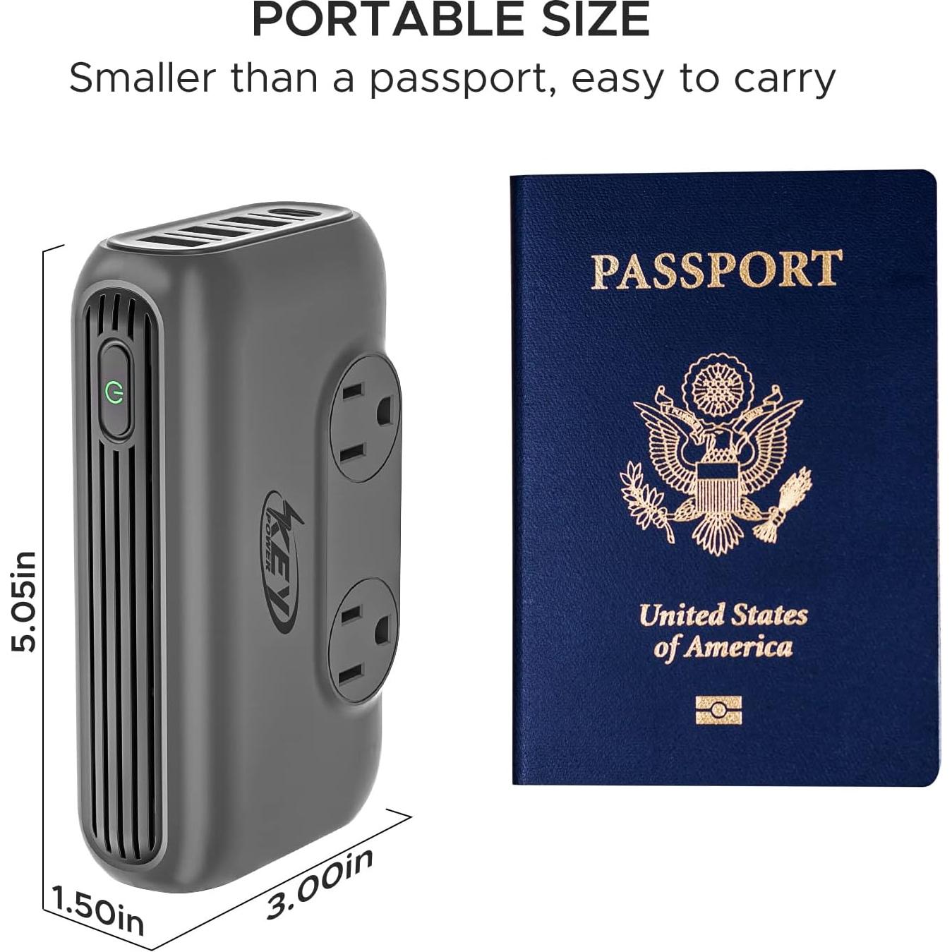 Convertidor de Voltaje 220V a 110V Key Power 230W USB-C