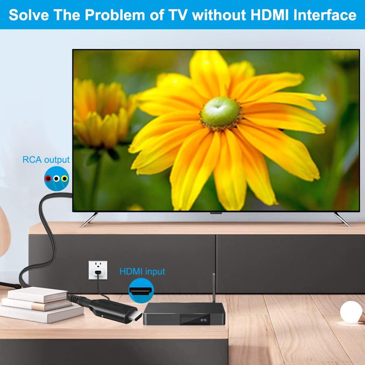 Adaptador HDMI a RCA HDSUNWSTD Full HD 1080p NTSC PAL