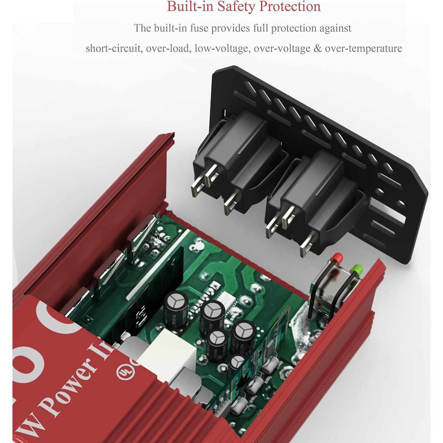 Inversor de Potencia Pro Chaser 400W DC a AC 110V USB-C 65W