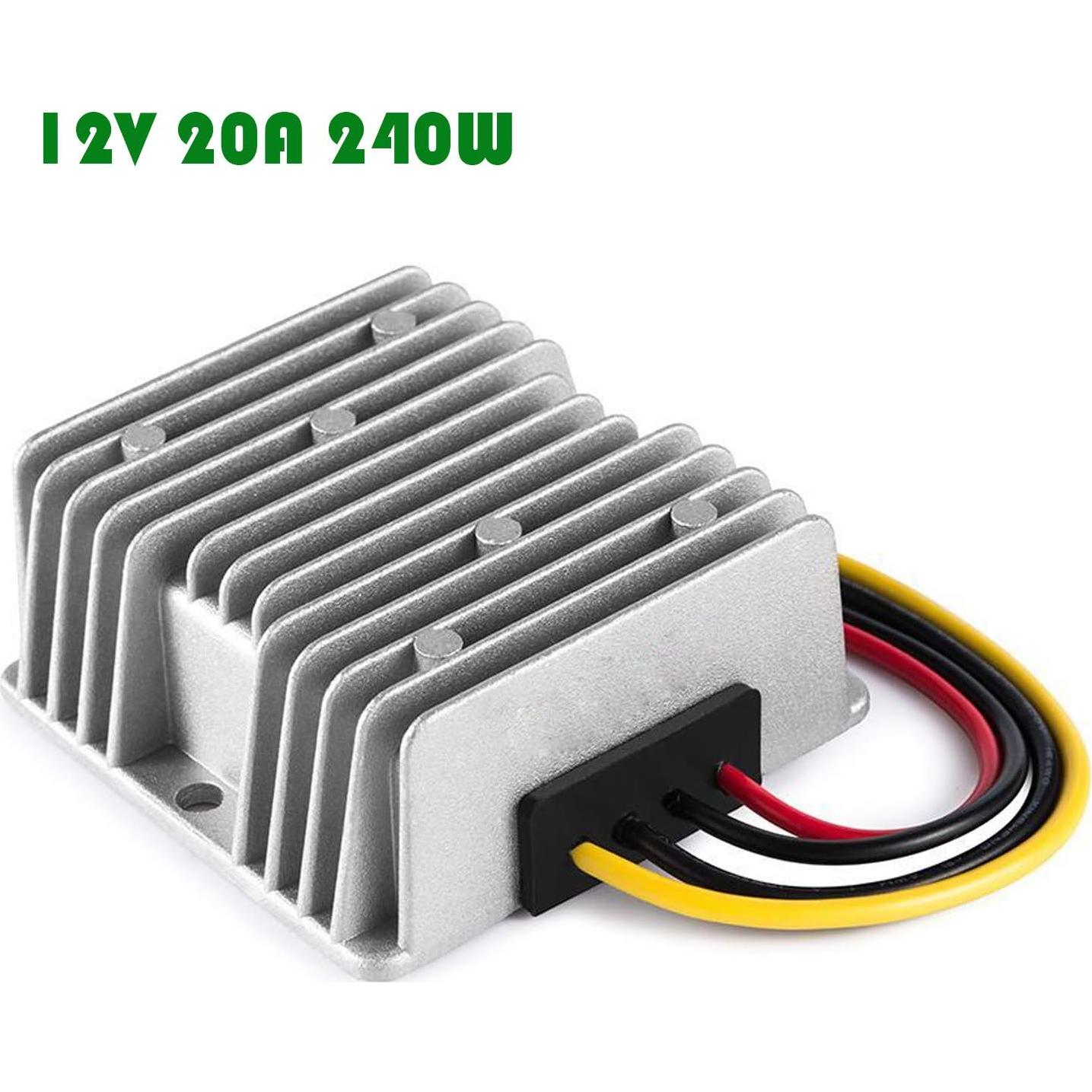 Convertidor de Voltaje DC 24V a 12V 20A 240W IP68