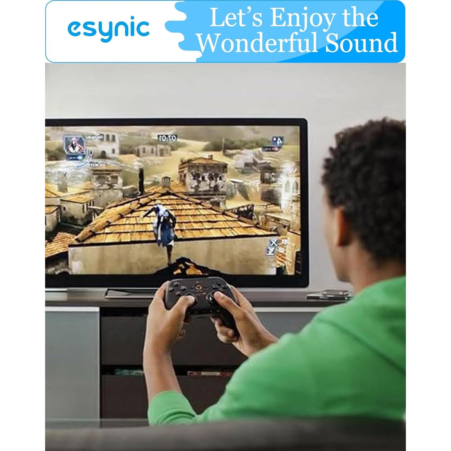 Convertidor de Audio Digital a Analógico eSynic 192KHz RCA y 3.5mm