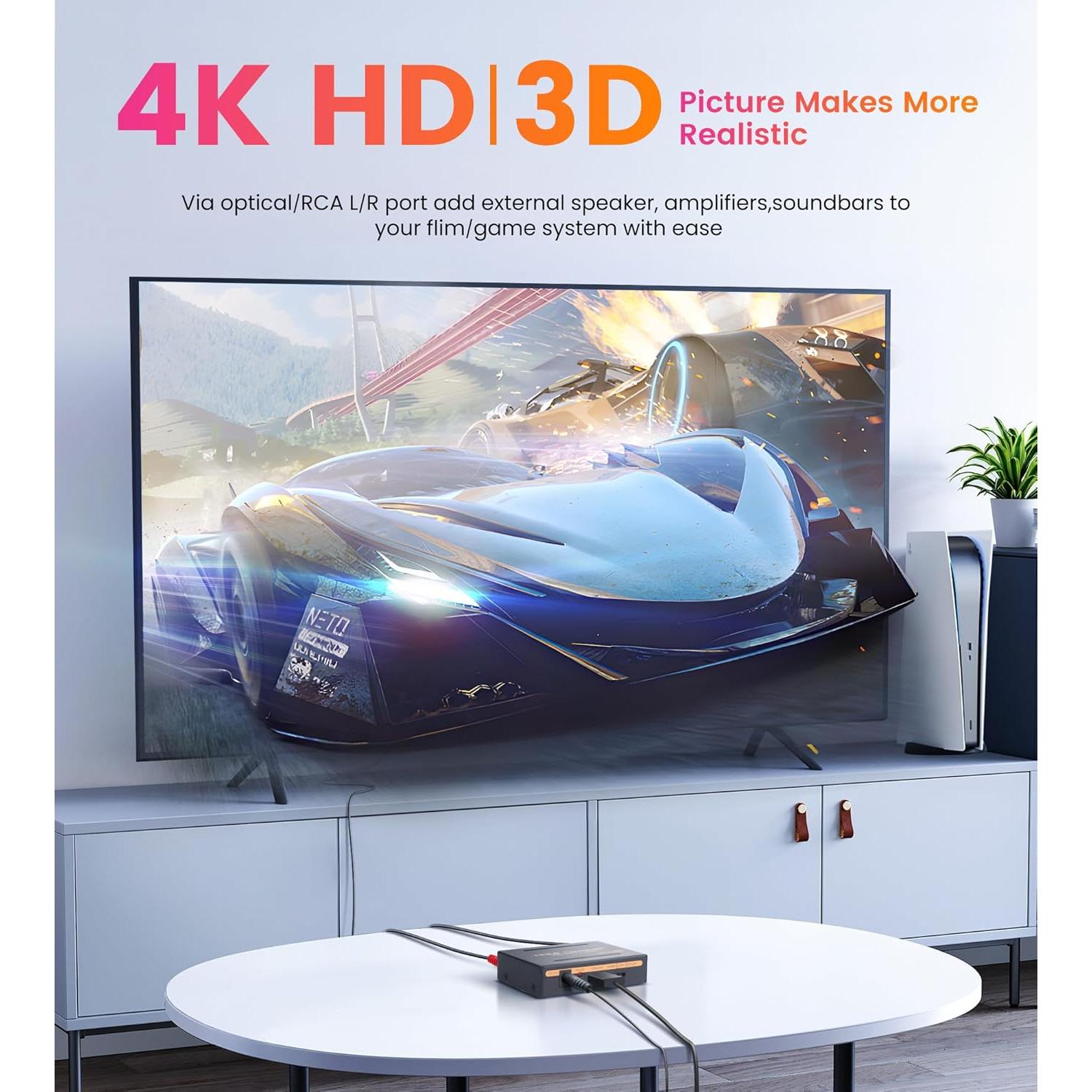 Extractor de Audio HDMI 4K avedio links 30Hz SPDIF L/R