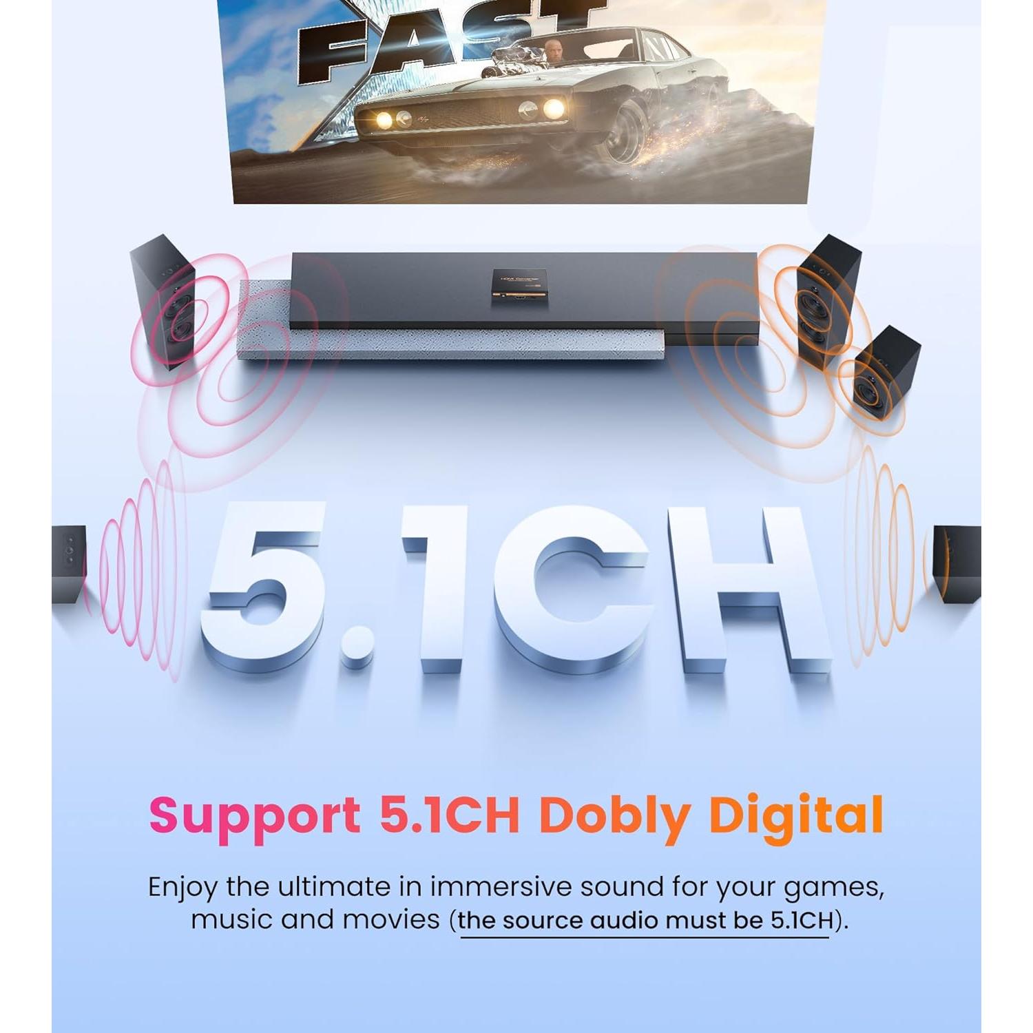 Extractor de Audio HDMI 4K avedio links 30Hz SPDIF L/R