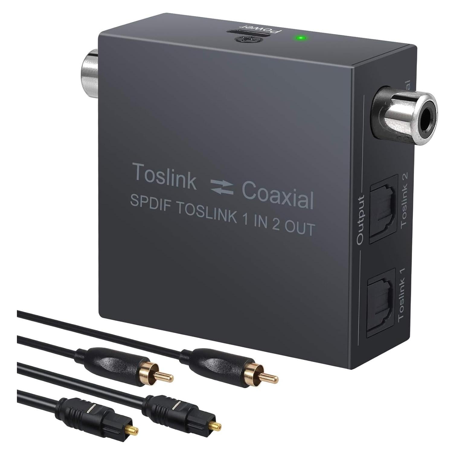 Convertidor Bidireccional Toslink a Coaxial LiNKFOR 192 kHz