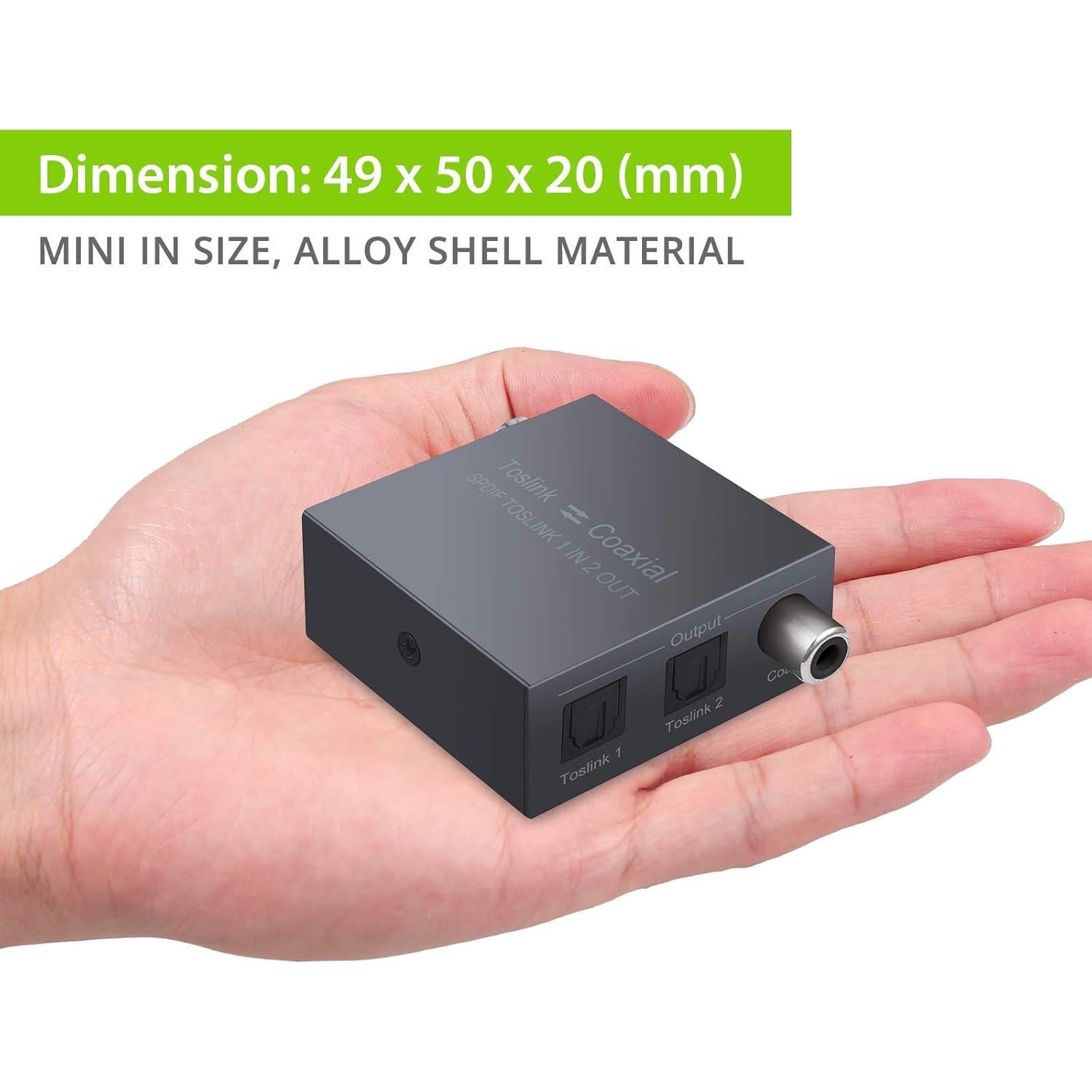 Convertidor Bidireccional Toslink a Coaxial LiNKFOR 192 kHz