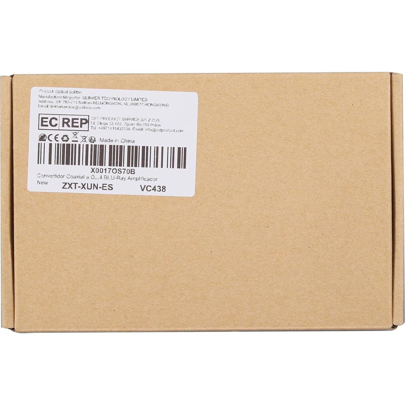 Convertidor Bidireccional Toslink a Coaxial LiNKFOR 192 kHz