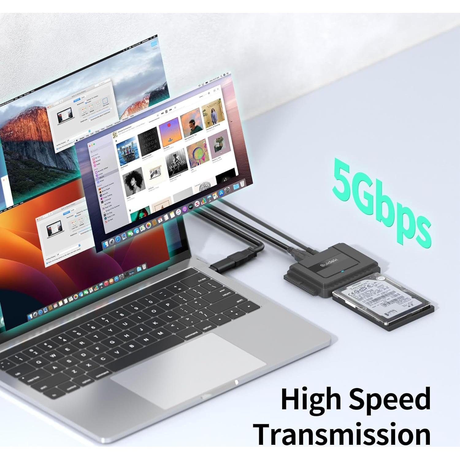 Convertidor USB 3.0 a IDE SATA SUIDEK - Lector HDD/SSD 2.5"/3.5"