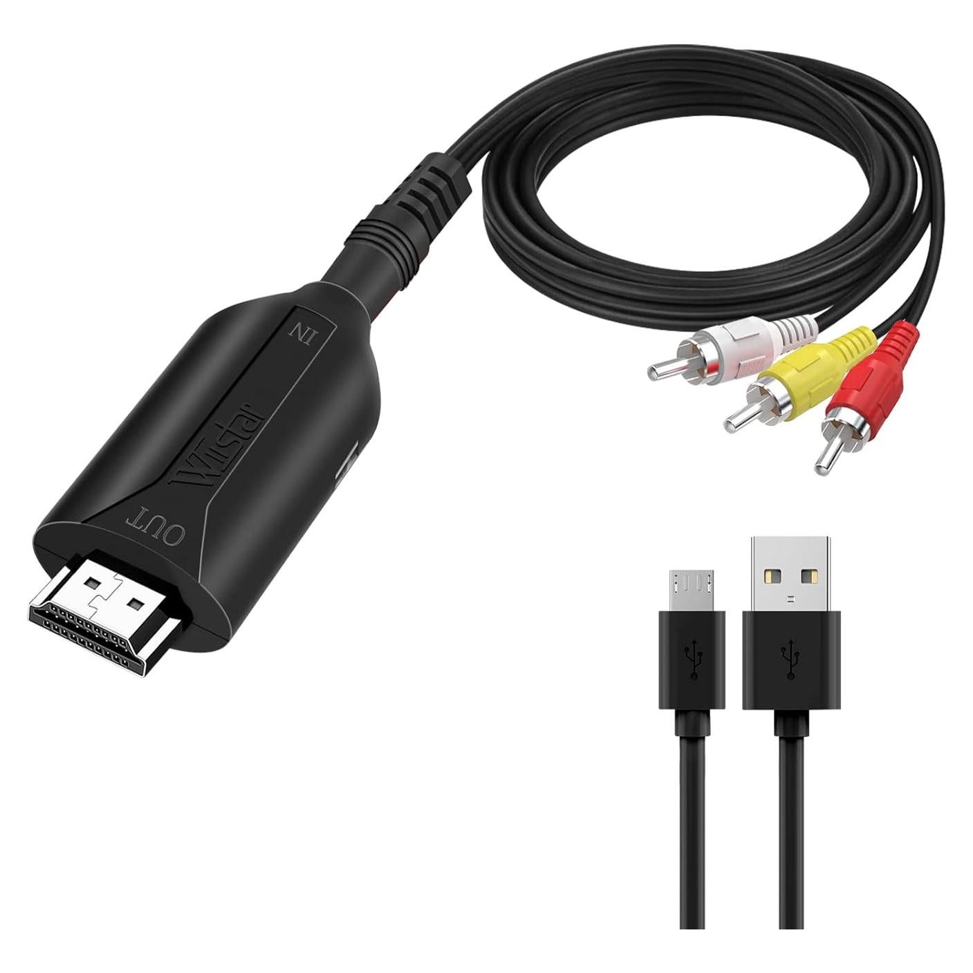Convertidor RCA a HDMI HDSUNWSTD 1080P para TV y PC