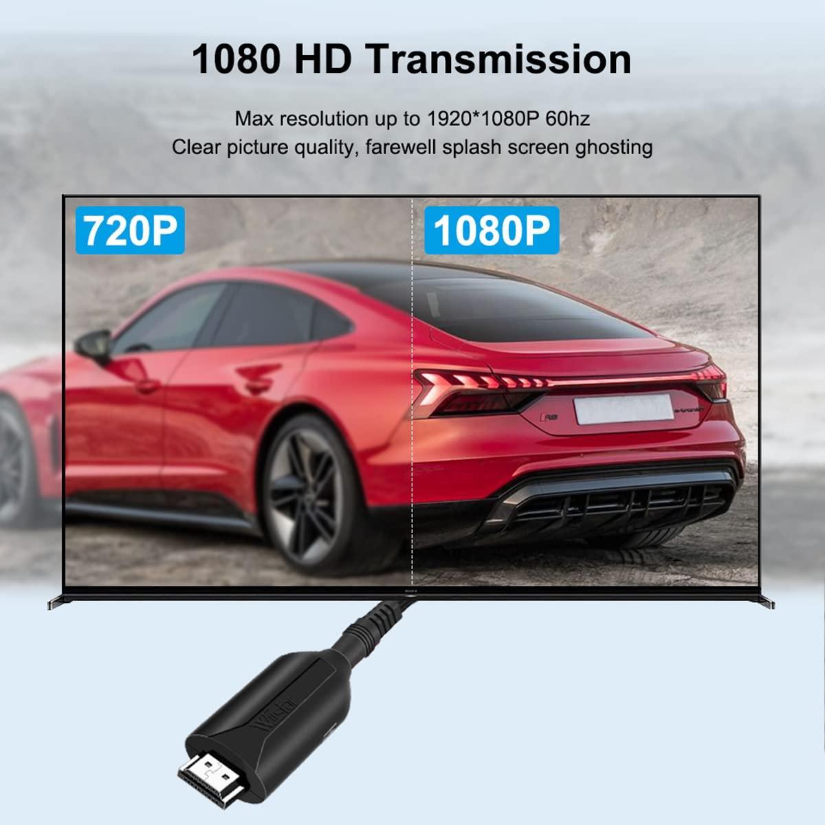 Convertidor RCA a HDMI HDSUNWSTD 1080P para TV y PC
