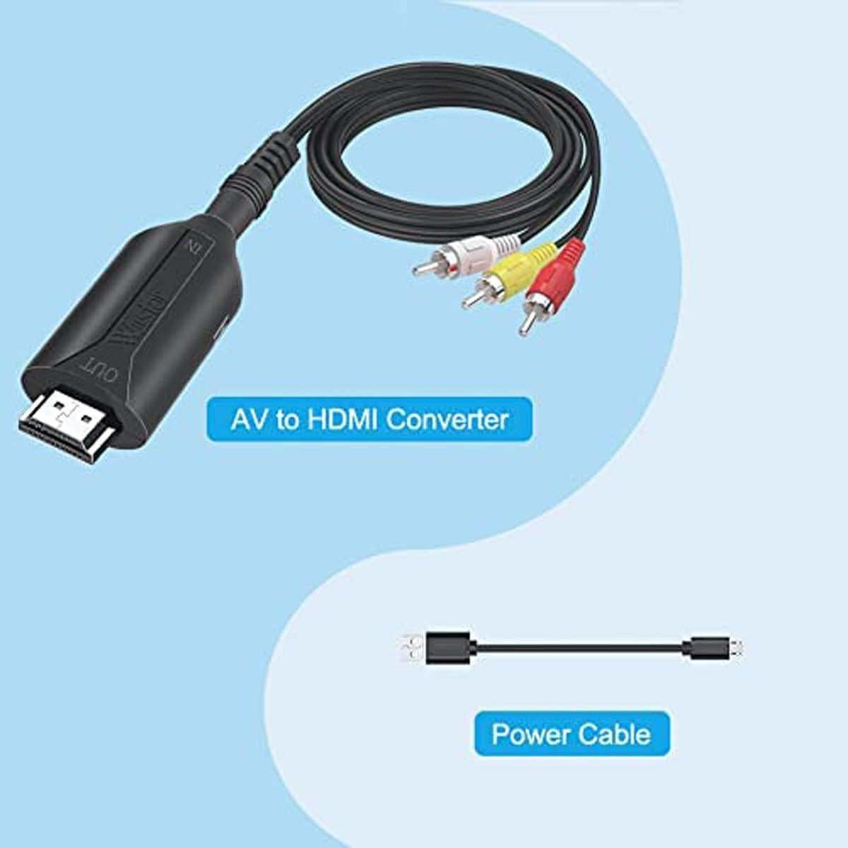 Convertidor RCA a HDMI HDSUNWSTD 1080P para TV y PC
