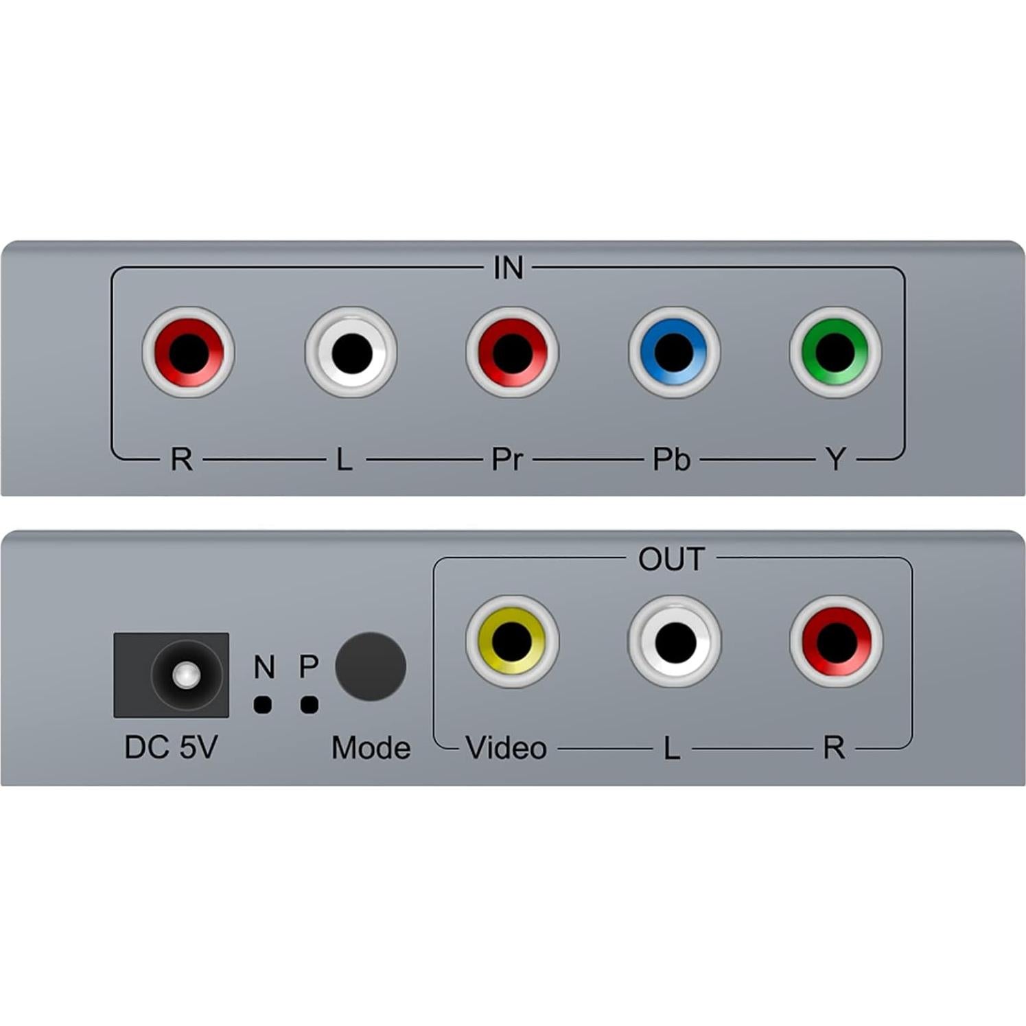 Adaptador de Componente a RCA HDSUNWSTD 1080P para TV