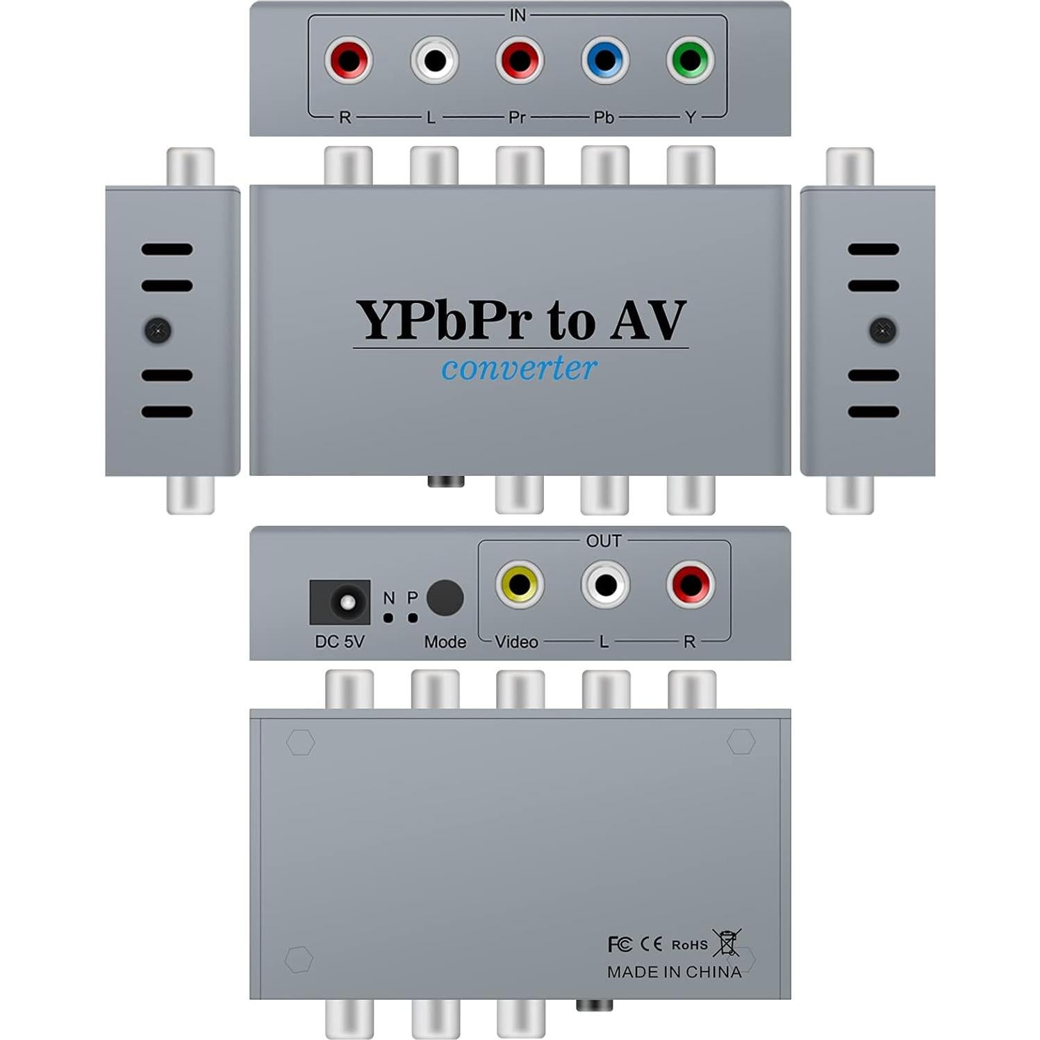 Adaptador de Componente a RCA HDSUNWSTD 1080P para TV