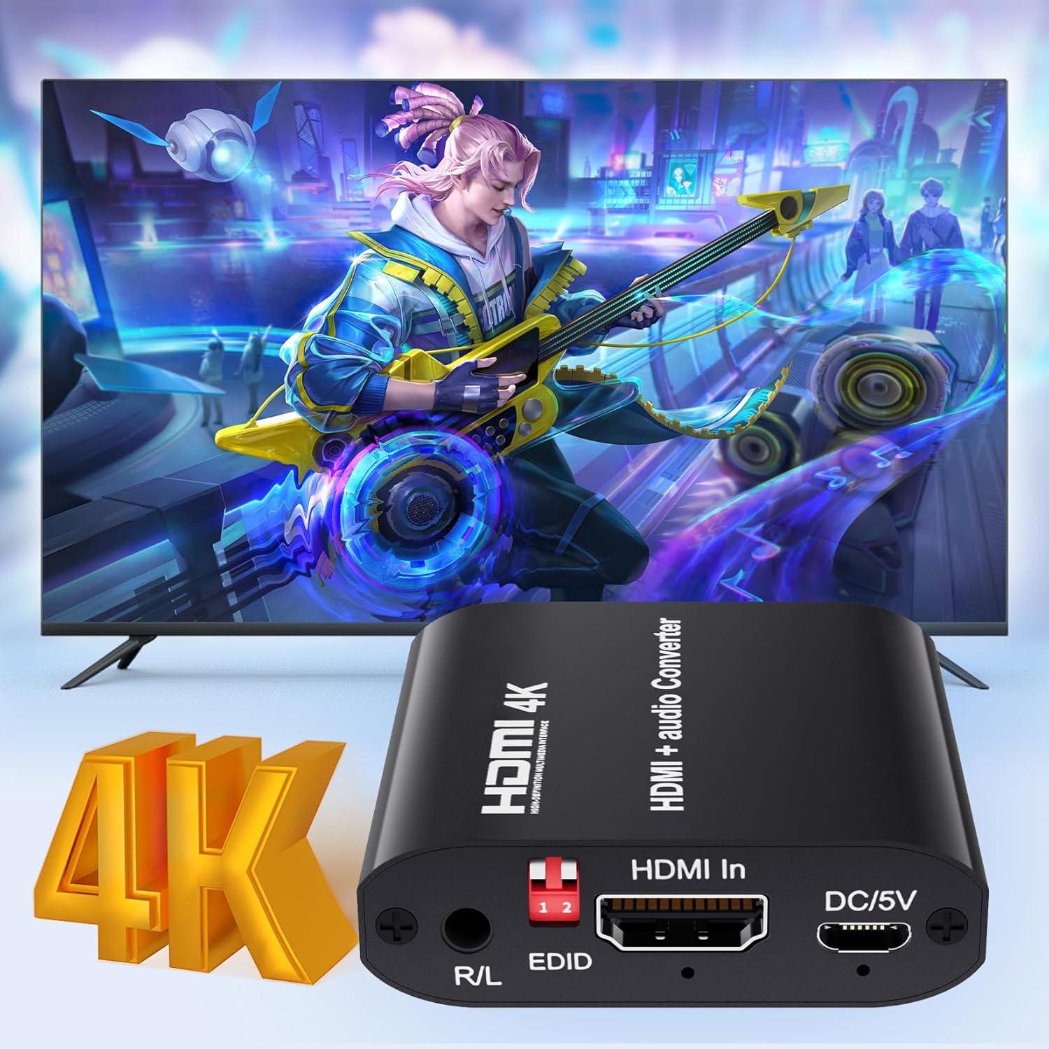 Extractor de Audio HDMI 4K BolAAzuL - Convertidor Toslink Coaxial