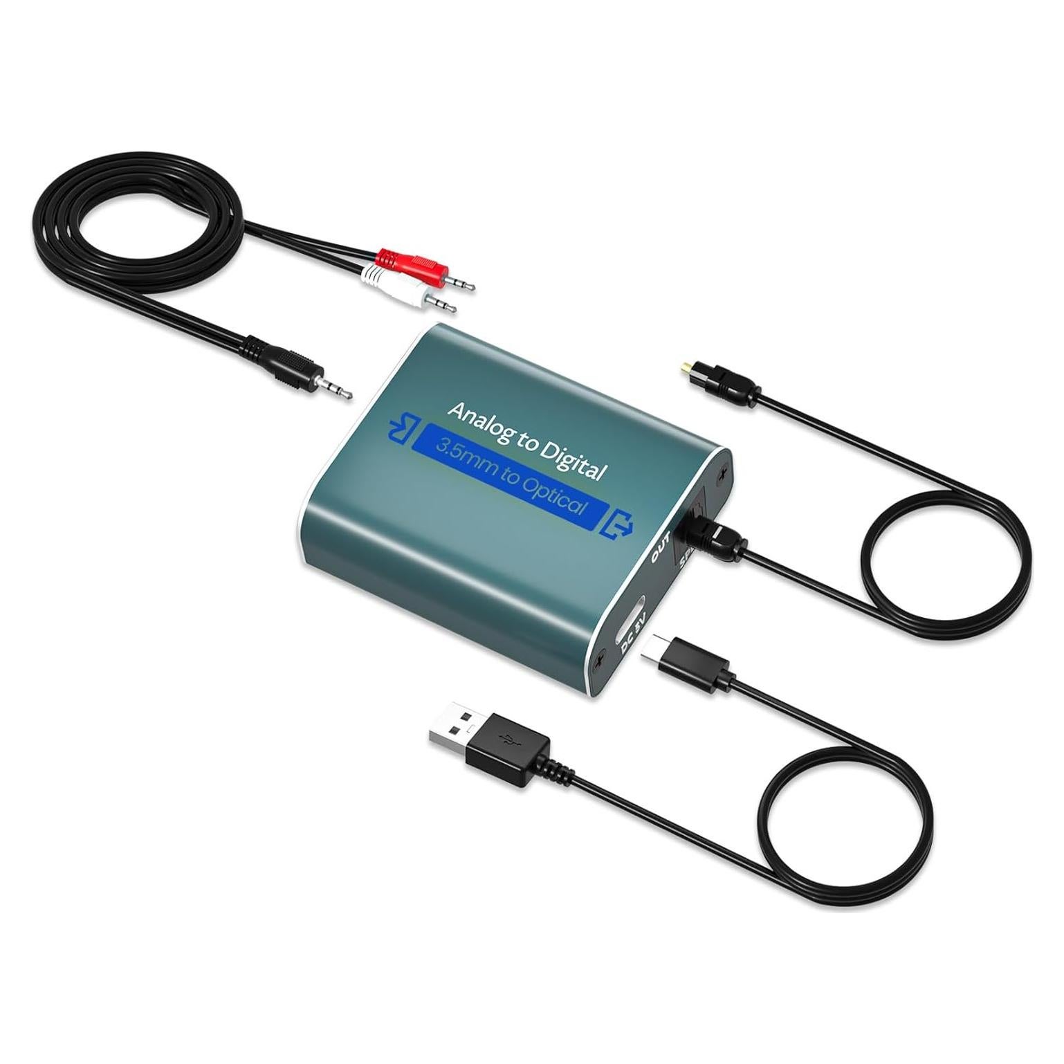 Convertidor de Audio Analógico a Digital AMANKA MO-90 Toslink