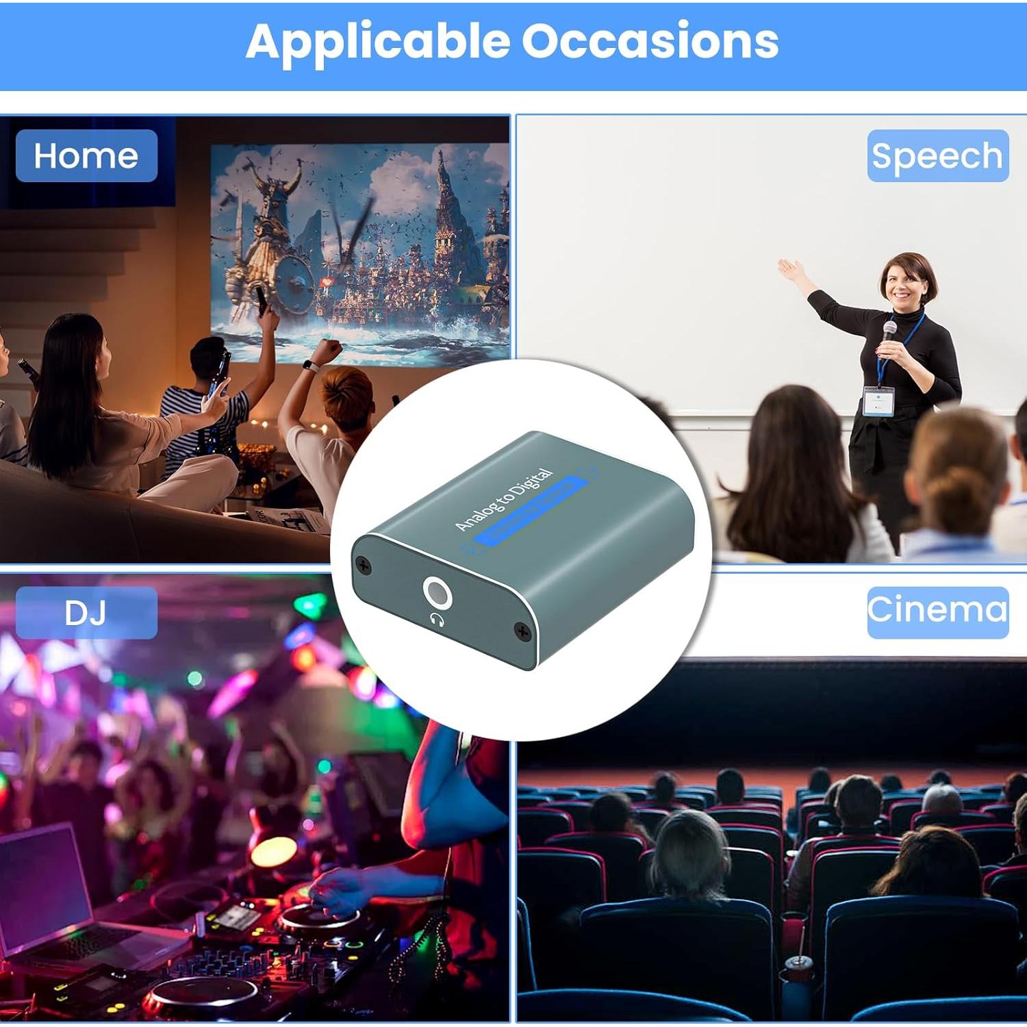 Convertidor de Audio Analógico a Digital AMANKA MO-90 Toslink