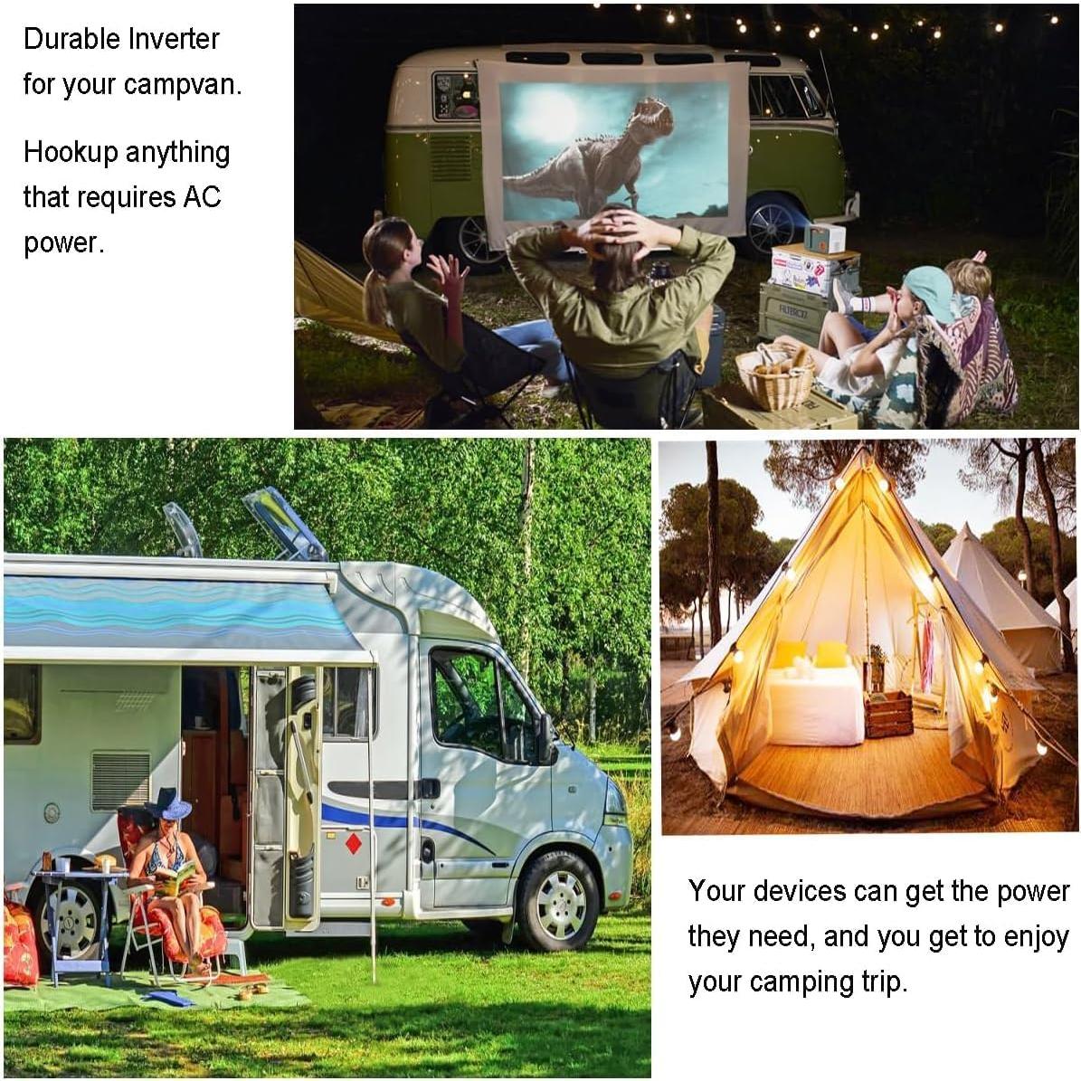 Inversor de Potencia 300W DC12V a 110V AC Haoxia con USB